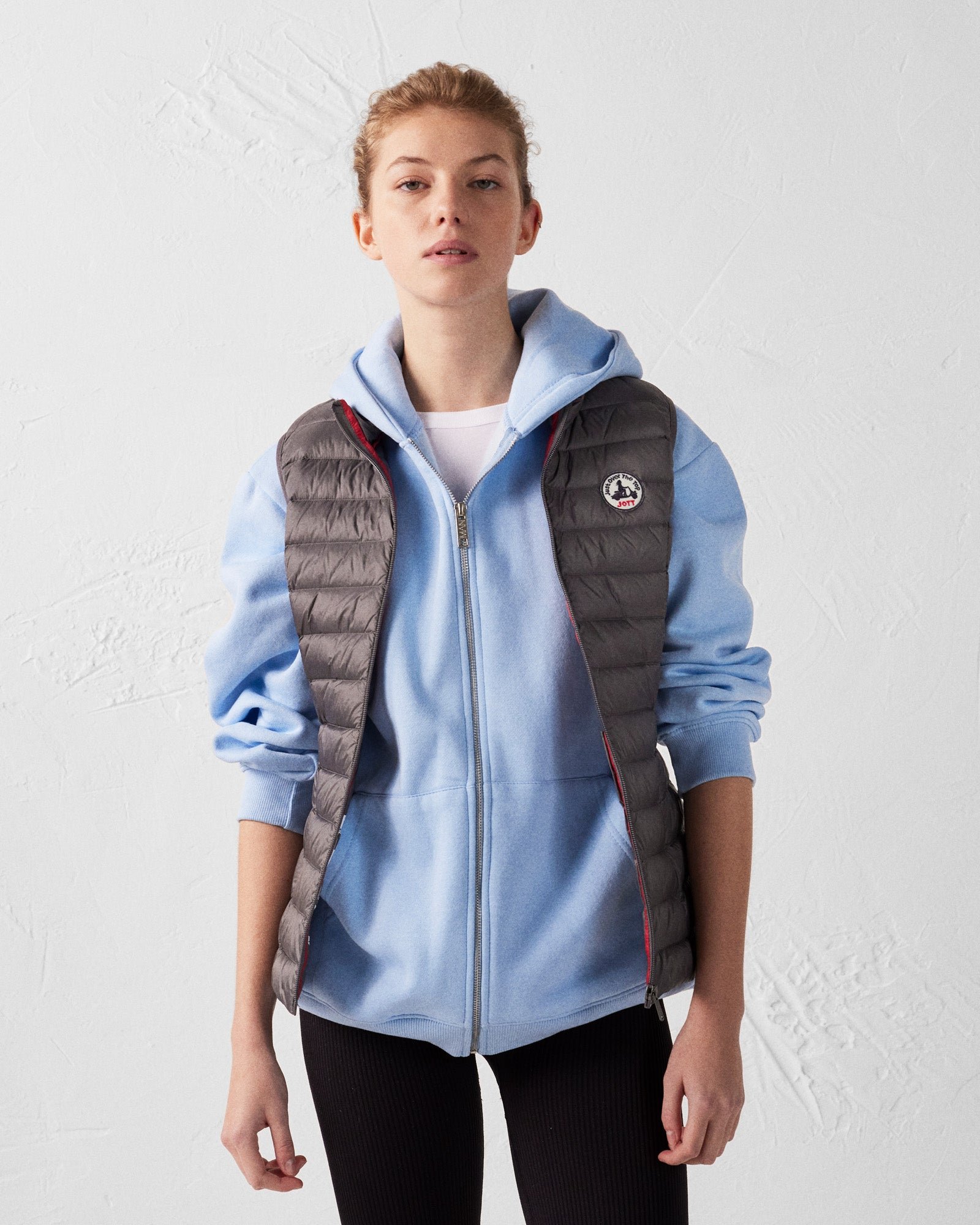 Sleeveless lightweight down vest seda JOTT Grey