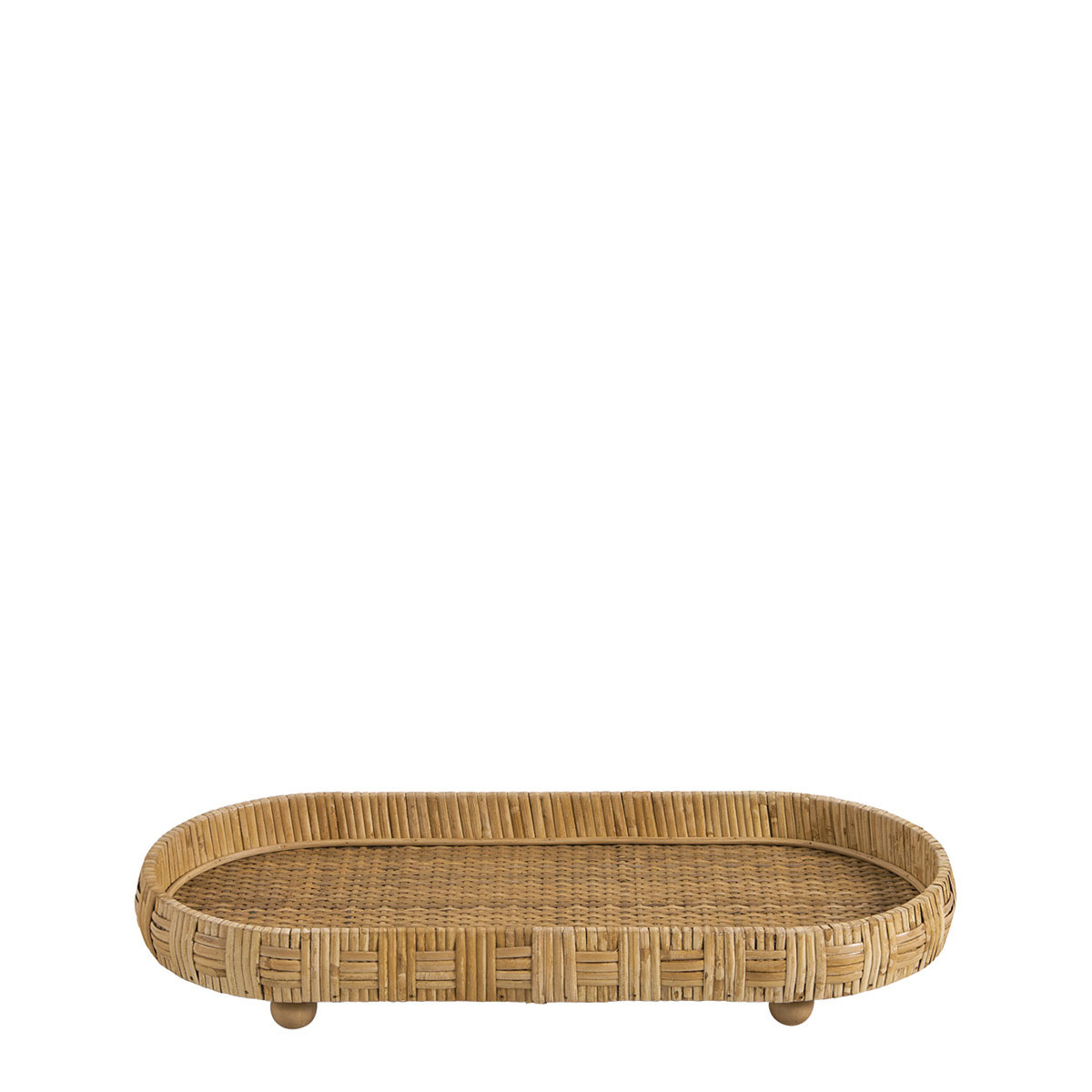 Set of 2 Elya rattan trays BLANC D'IVOIRE Beige
