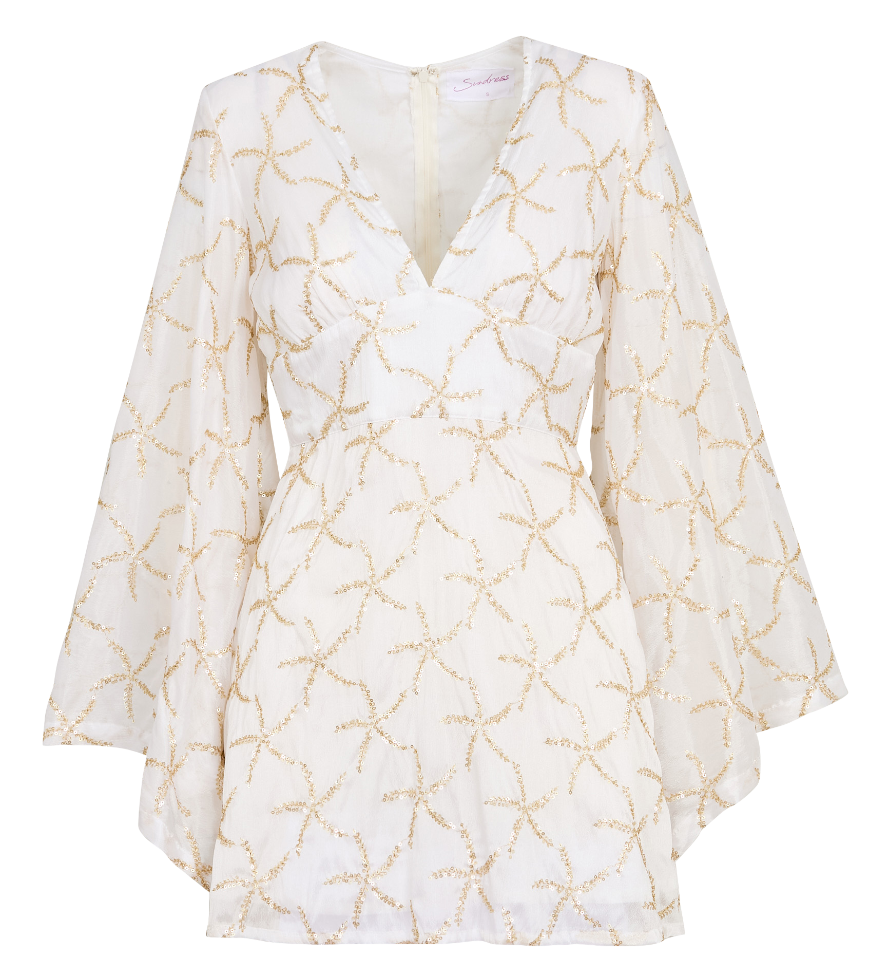 Robe ajustée col V SUNDRESS Blanc