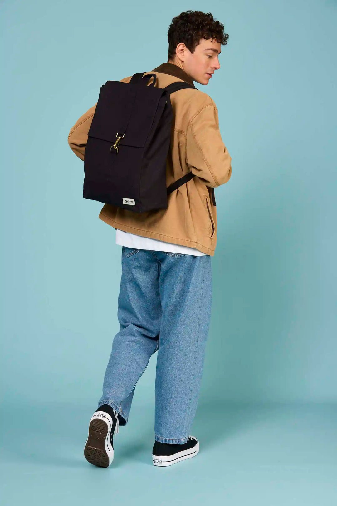 Cotton backpack HINDBAG Black