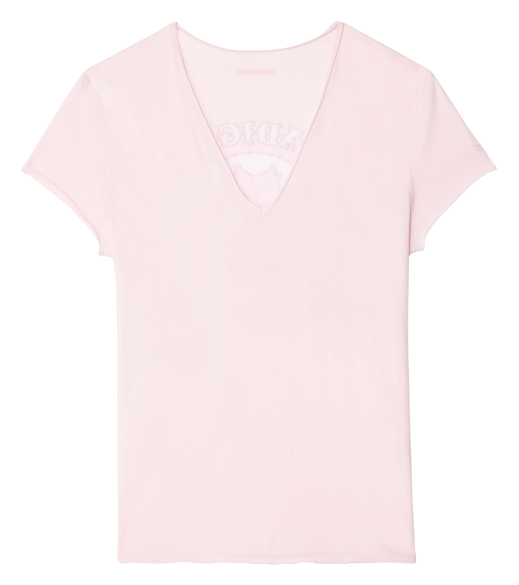 Straight V-neck T-shirt with back pattern ZADIG&VOLTAIRE Pink
