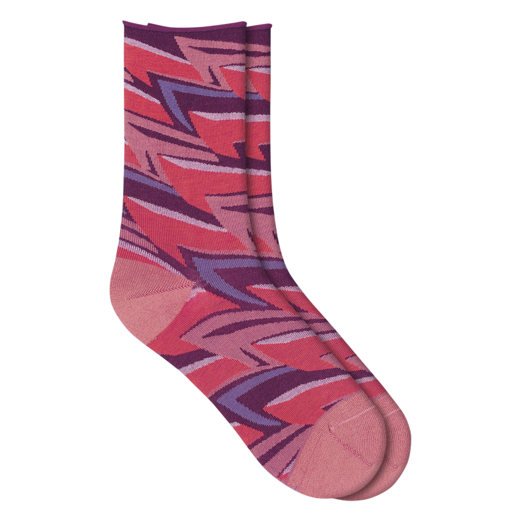 Chaussettes mi-hautes imprimées BLEUFORET Rose