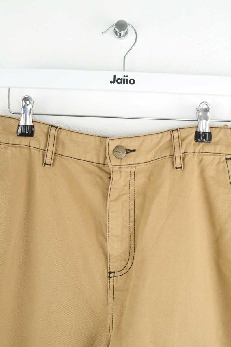 Slim-fit cotton cargo pants CHLOE STORA - SECONDE MAIN Beige