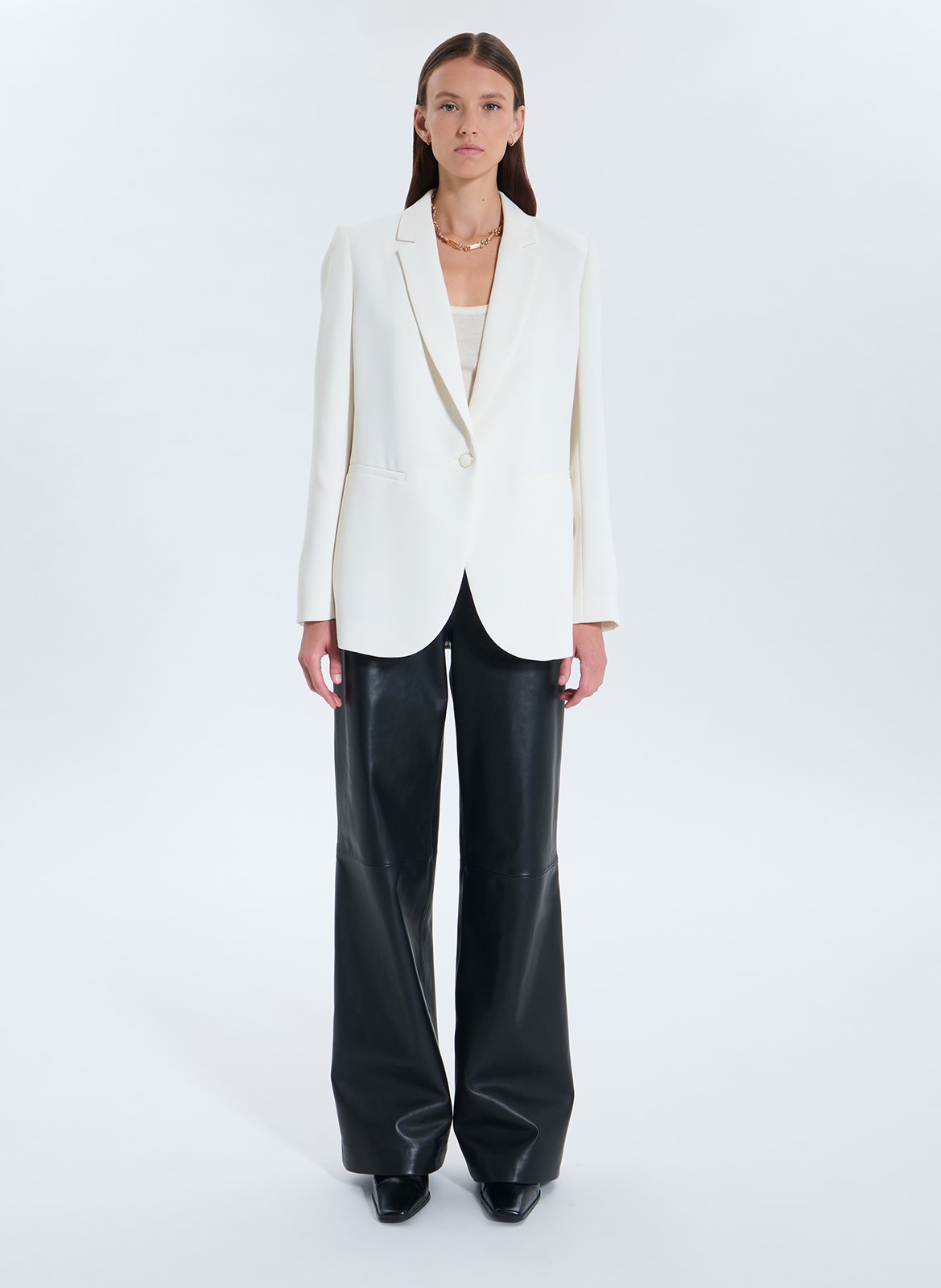 Straight tailored collar jacket ZAPA