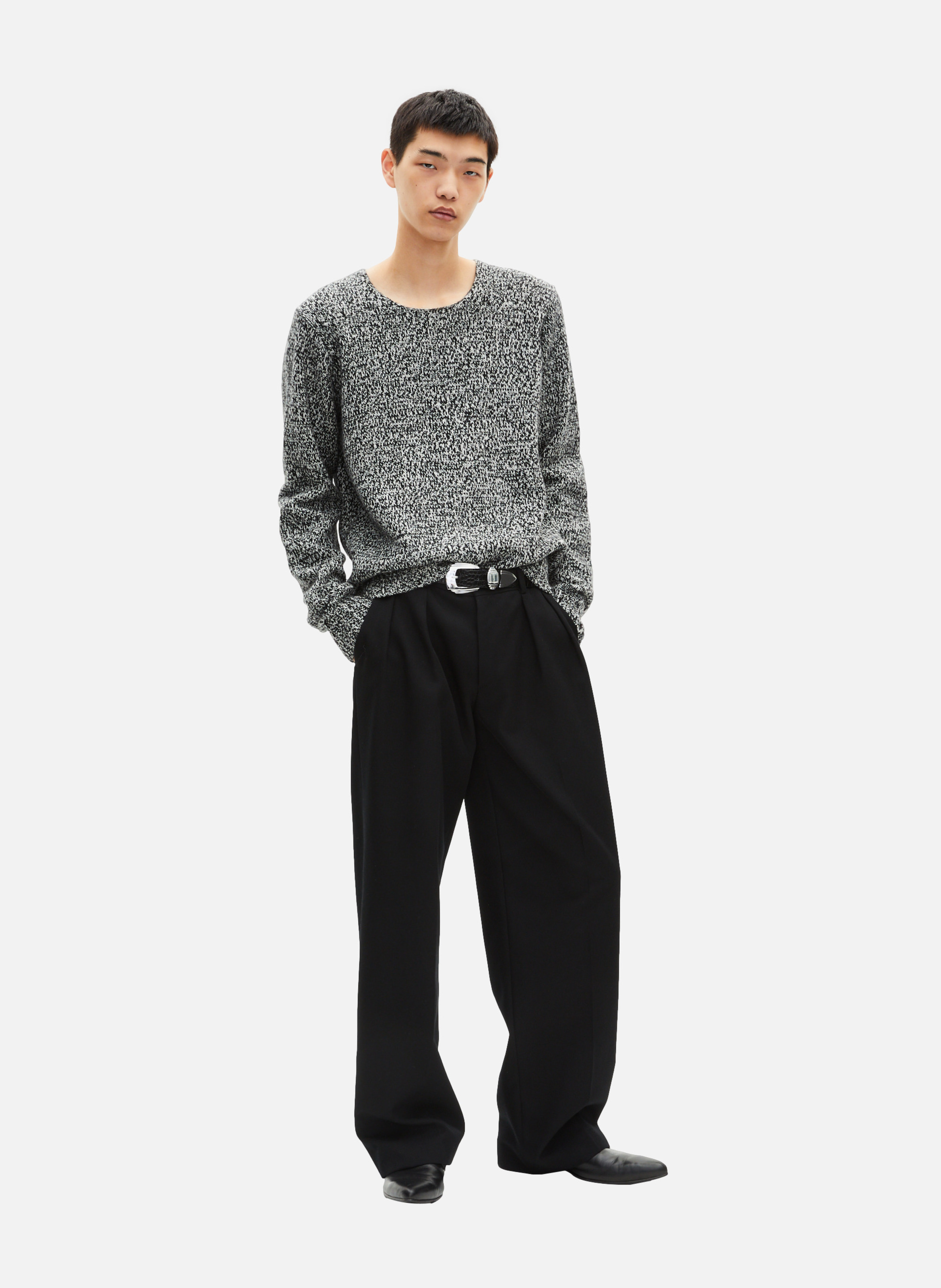 Mottled sweater THE KOOPLES Black