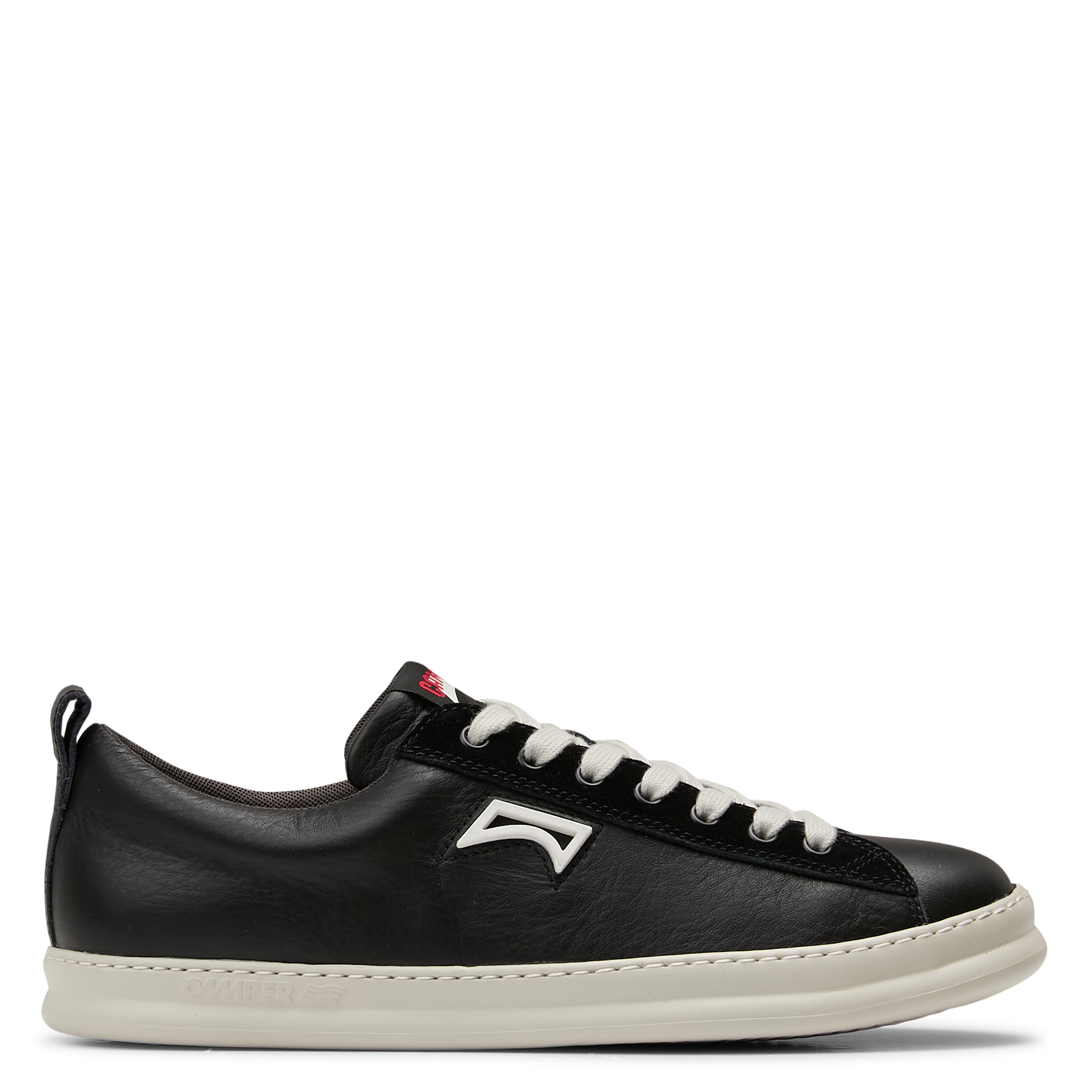 Baskets basses unies en cuir CAMPER Noir