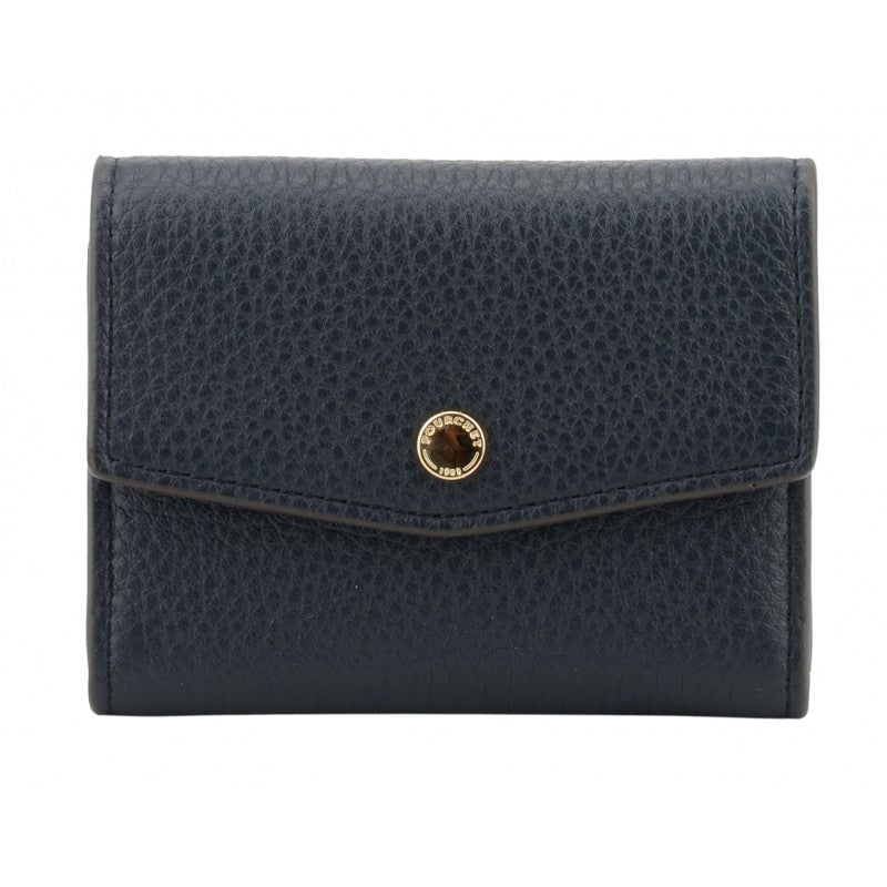 Leather coin purse POURCHET Blue