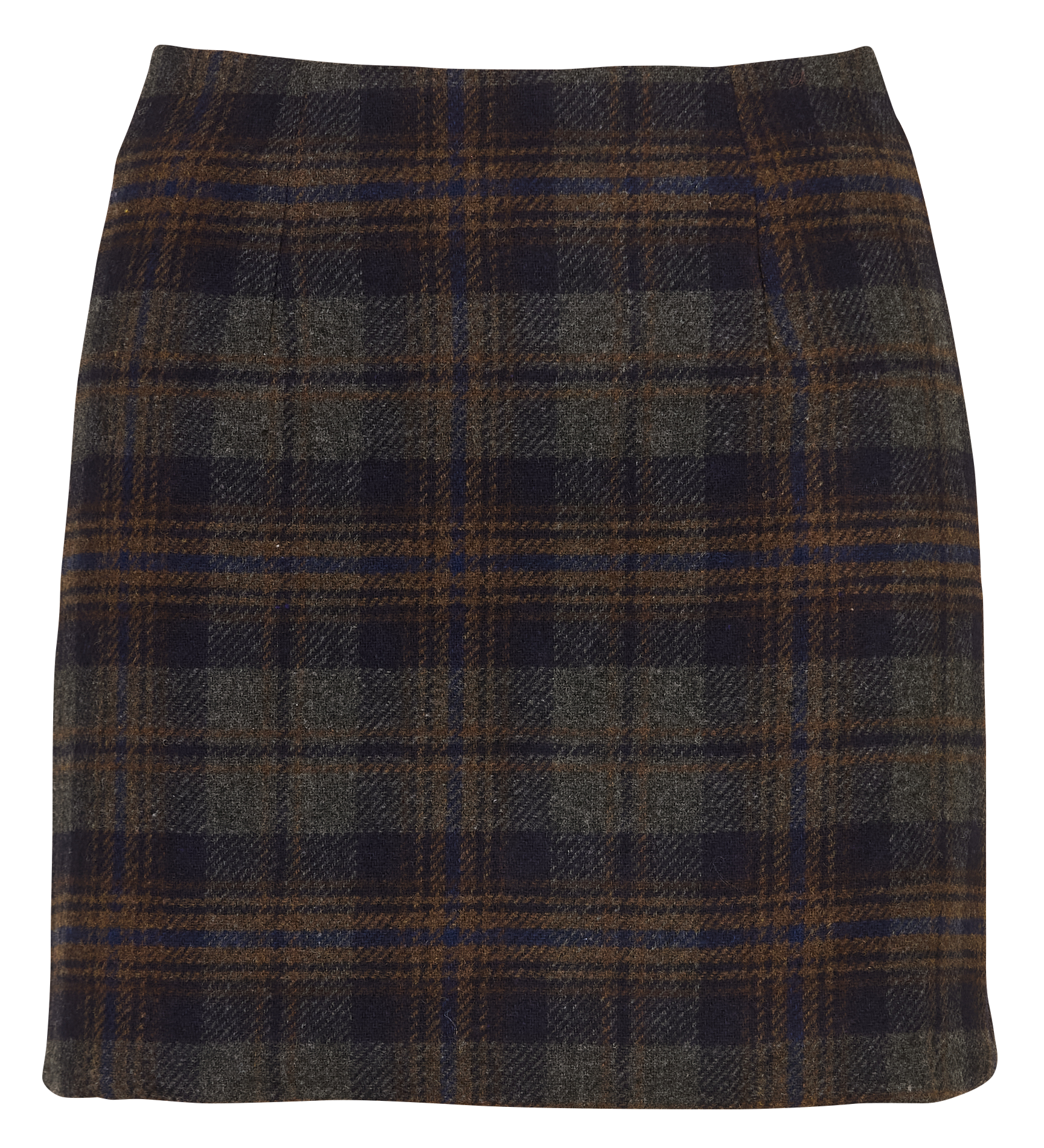 Kurzer, gerade geschnittener Rock aus Woll-Mix THE KORNER Silber