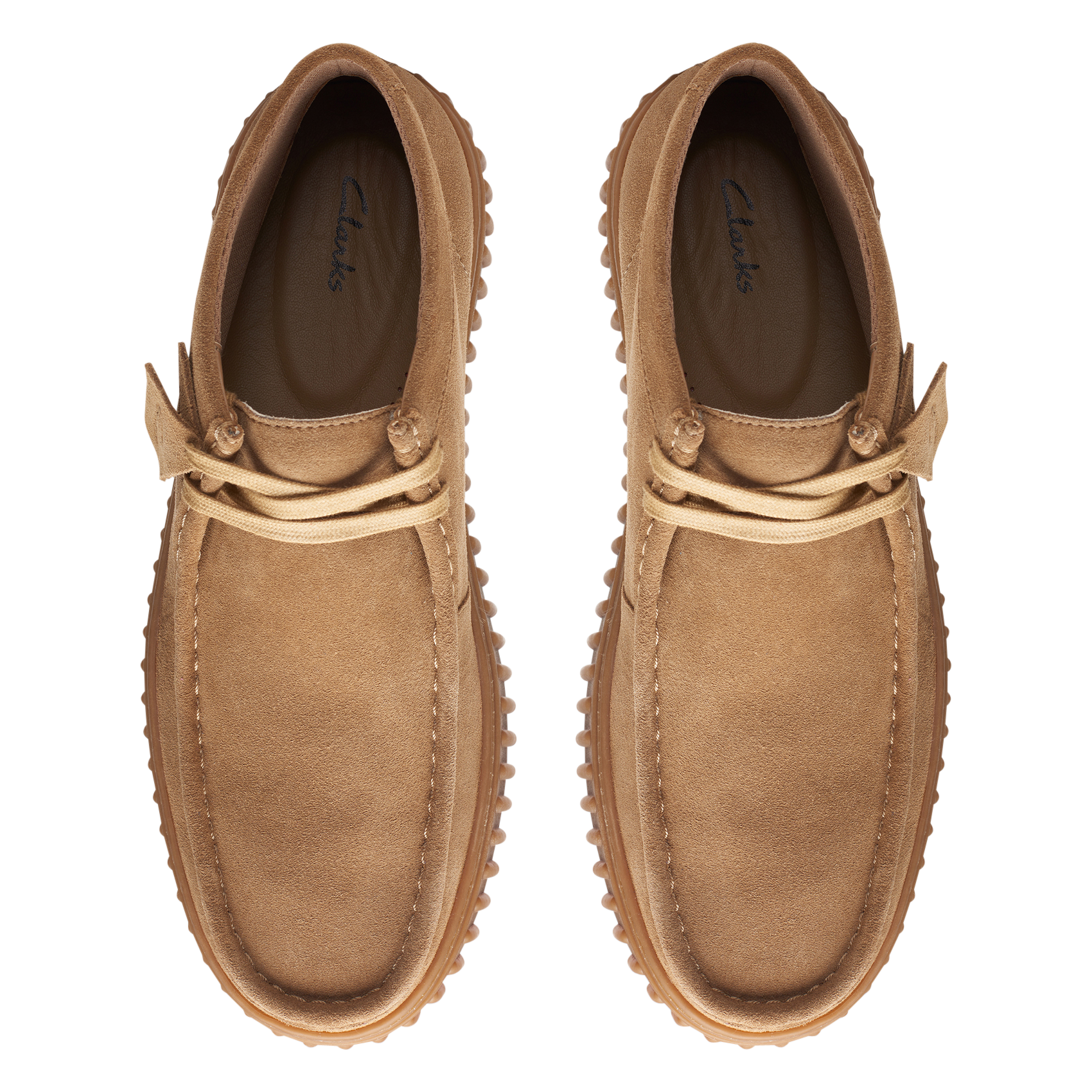 Suede leather derbies CLARKS Beige