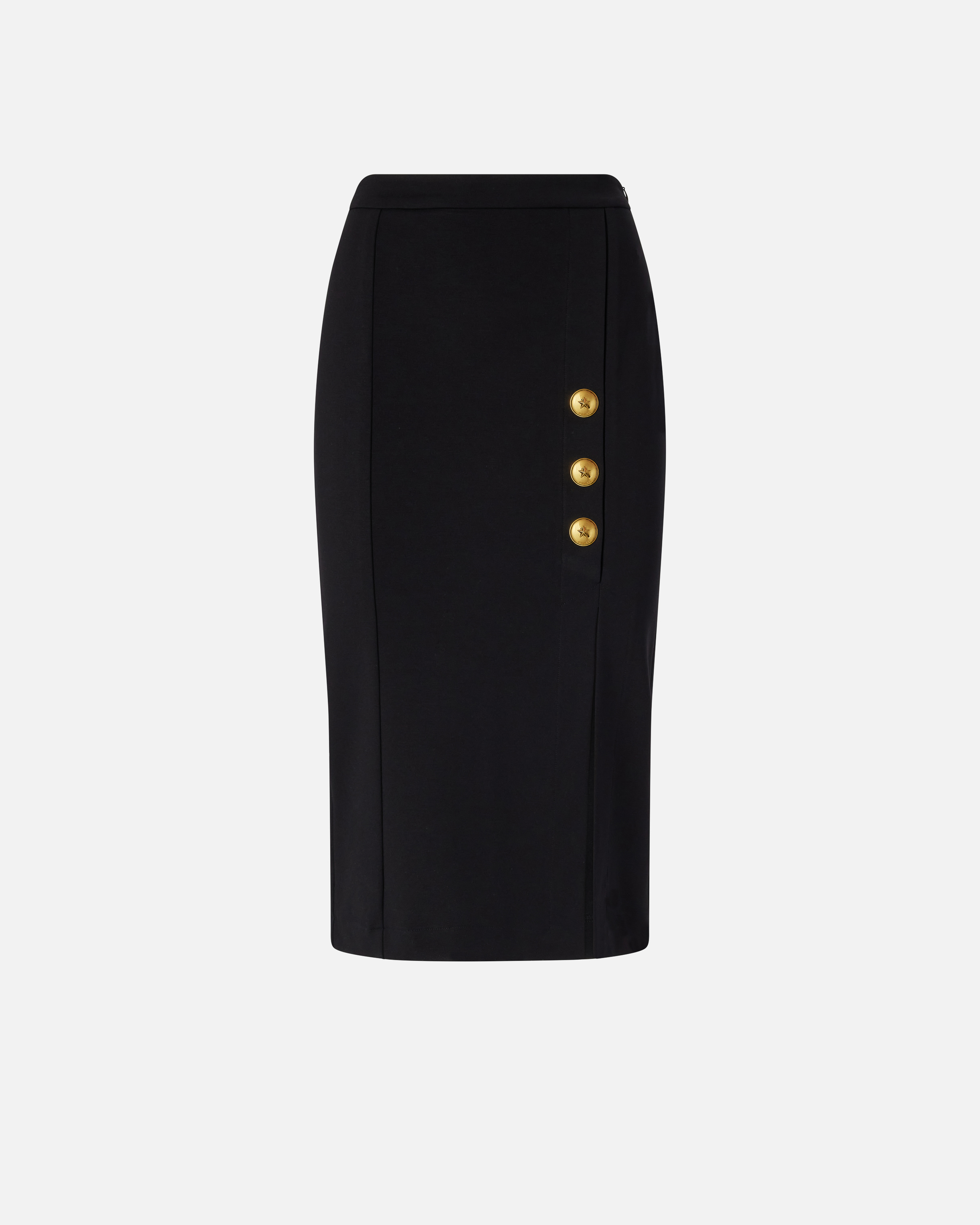 Pencil skirt in Roma knit fabric PINKO Black