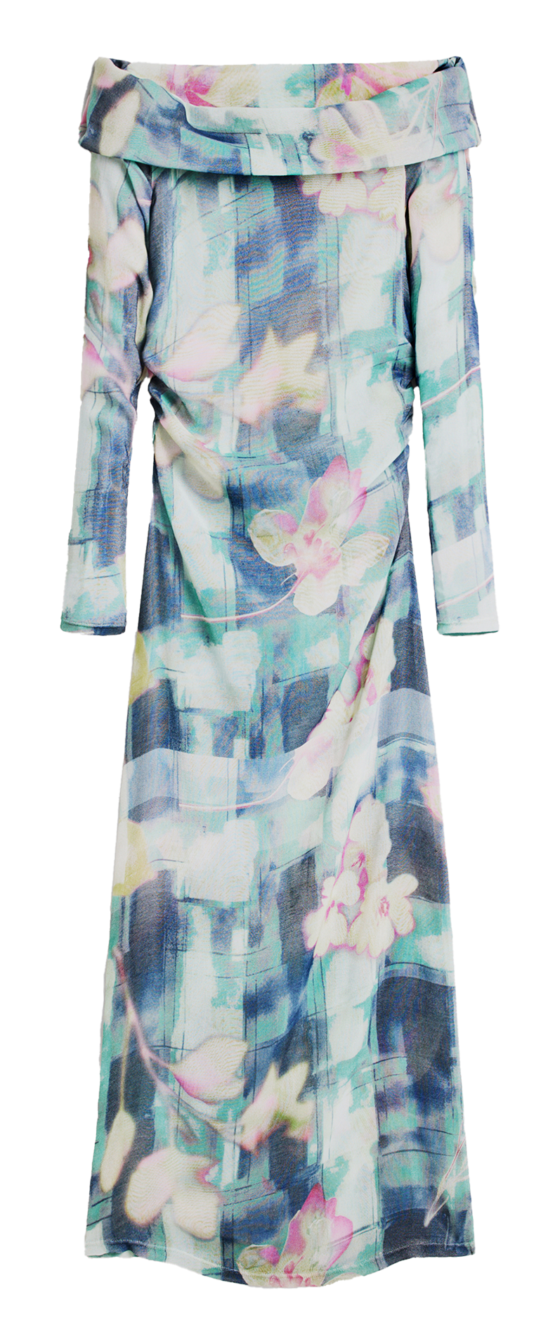 Robe longue col bardot DESIGUAL Noir