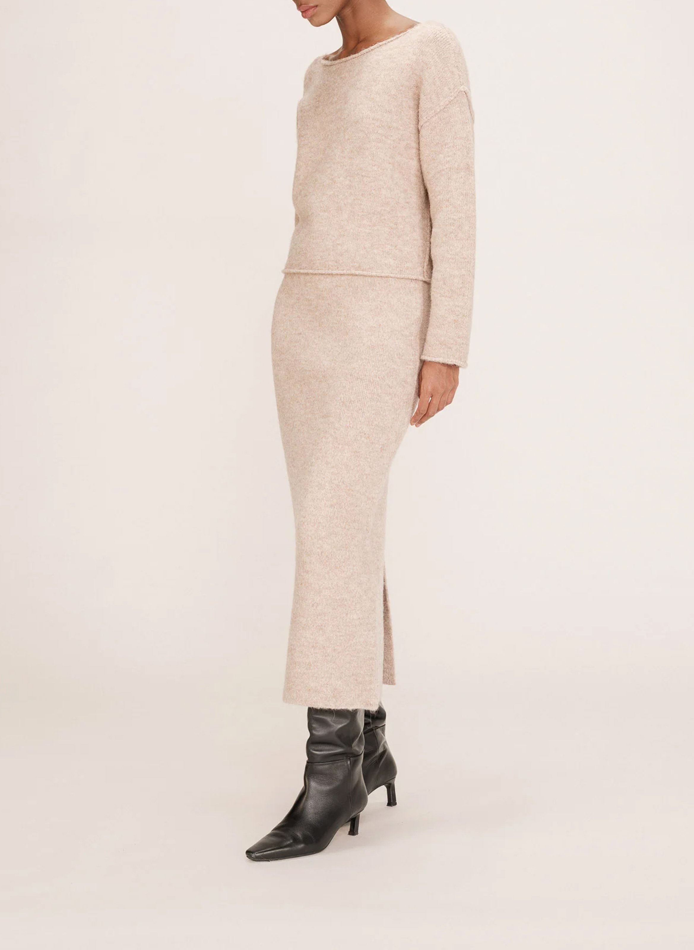 Trui met boothals GRACE ET MILA Bruin