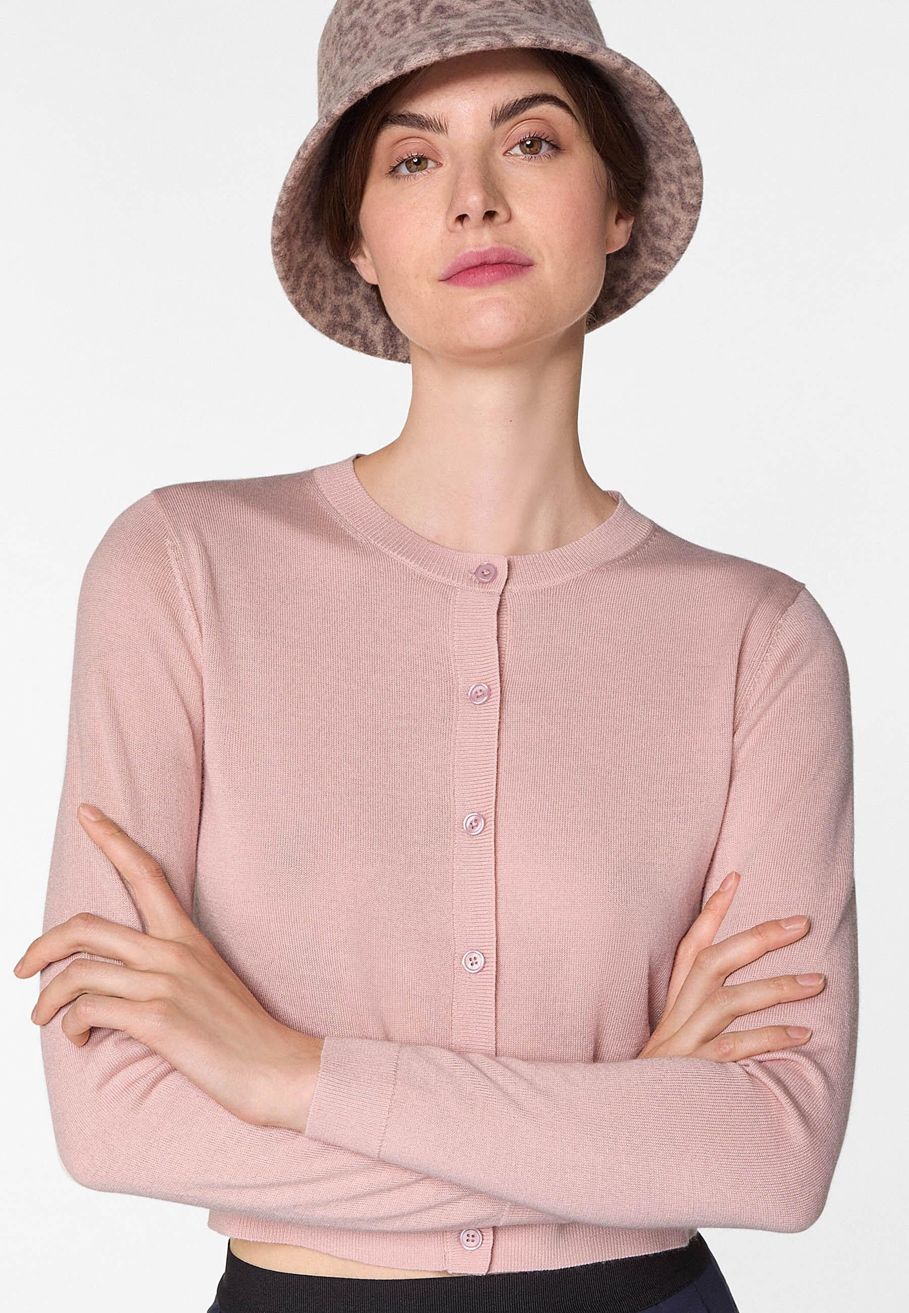 Short merino wool cardigan RODIER Pink