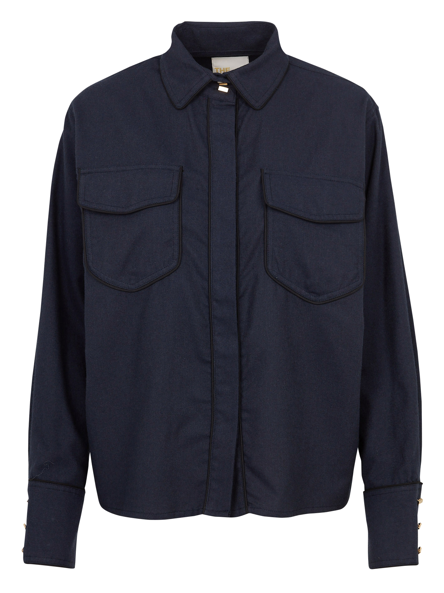 Chemise oversize col classique en coton THE LABEL EDITION Bleu