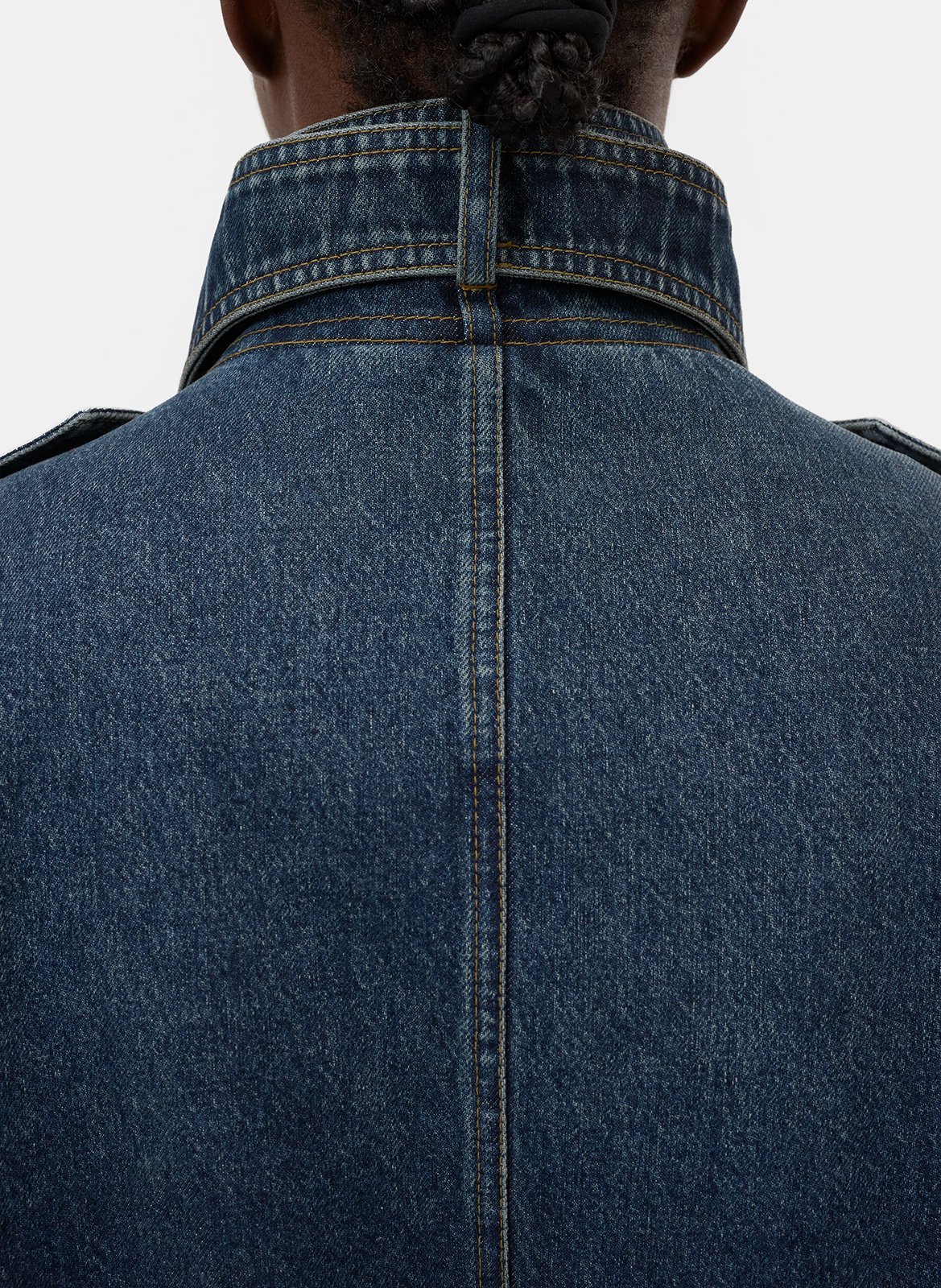 Veste oversize col montant en coton bio mélangé CLOSED Bleu