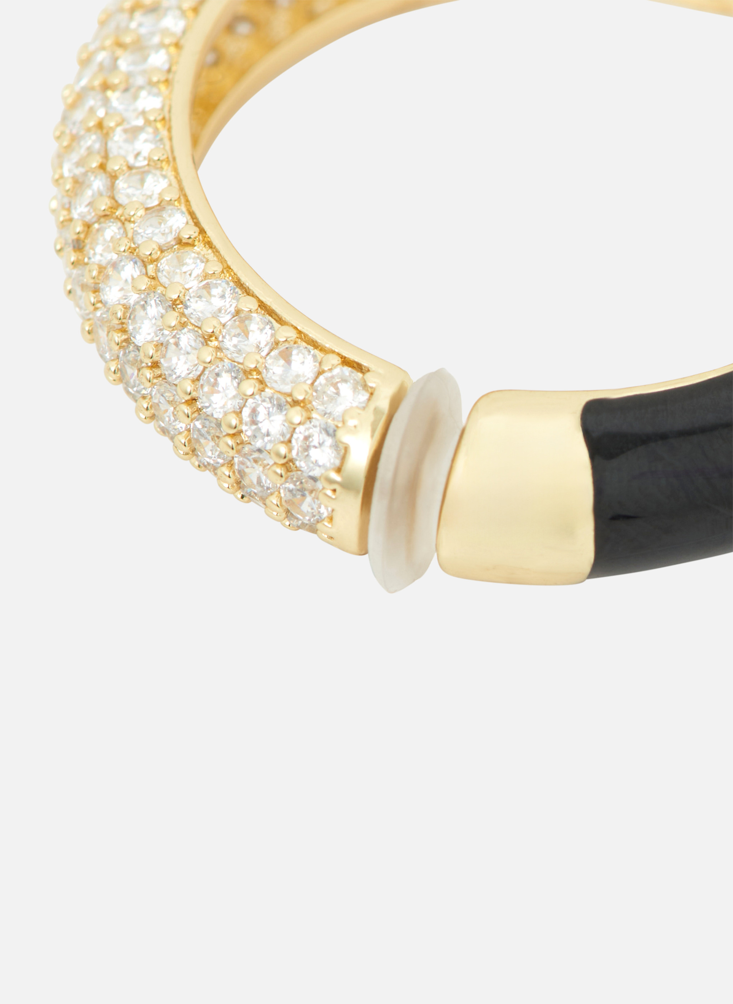 Ear cuff with rhinestones THE KOOPLES Yellow