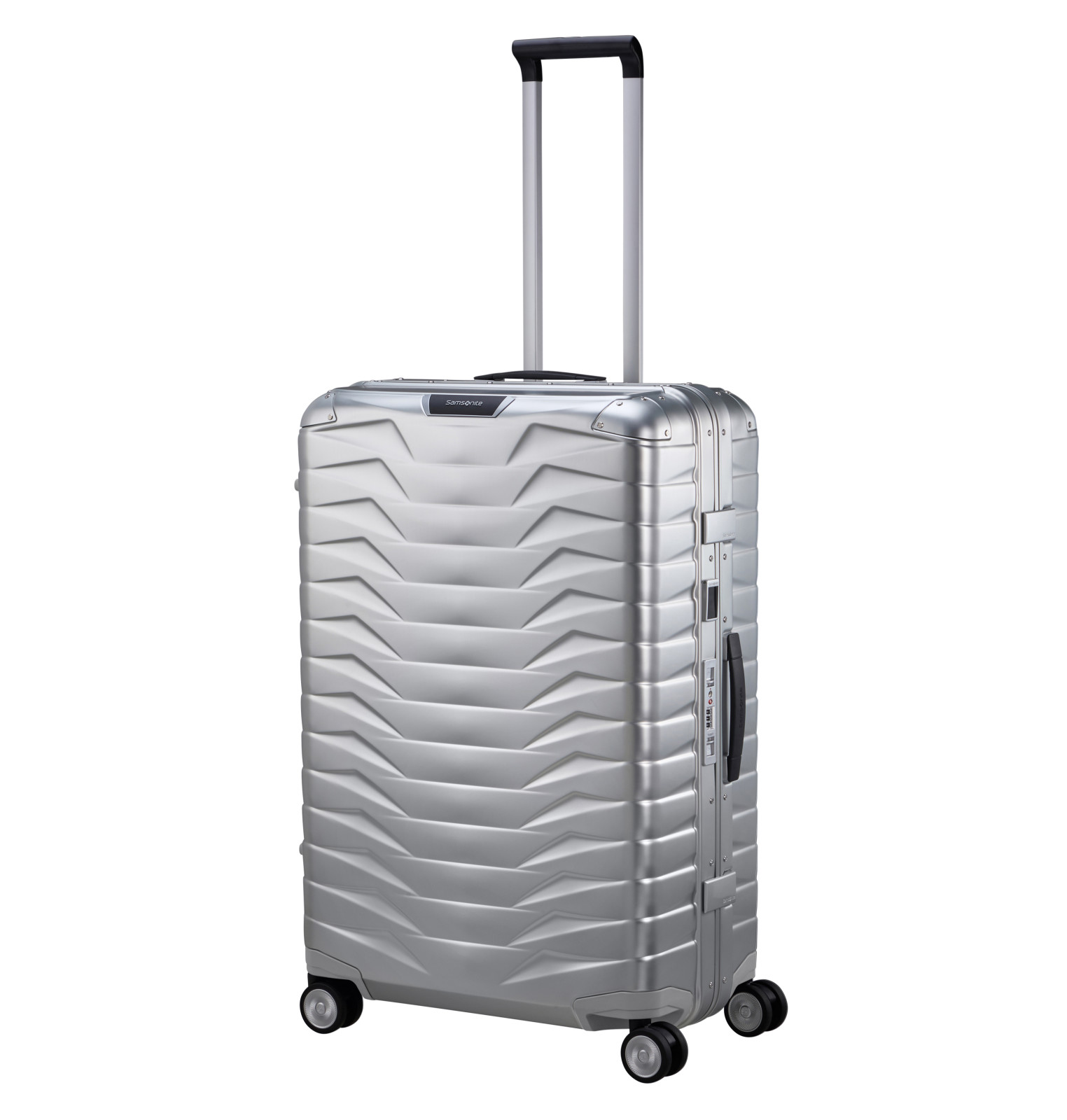 Proxis aluminum suitcase 4 wheels size L Silver