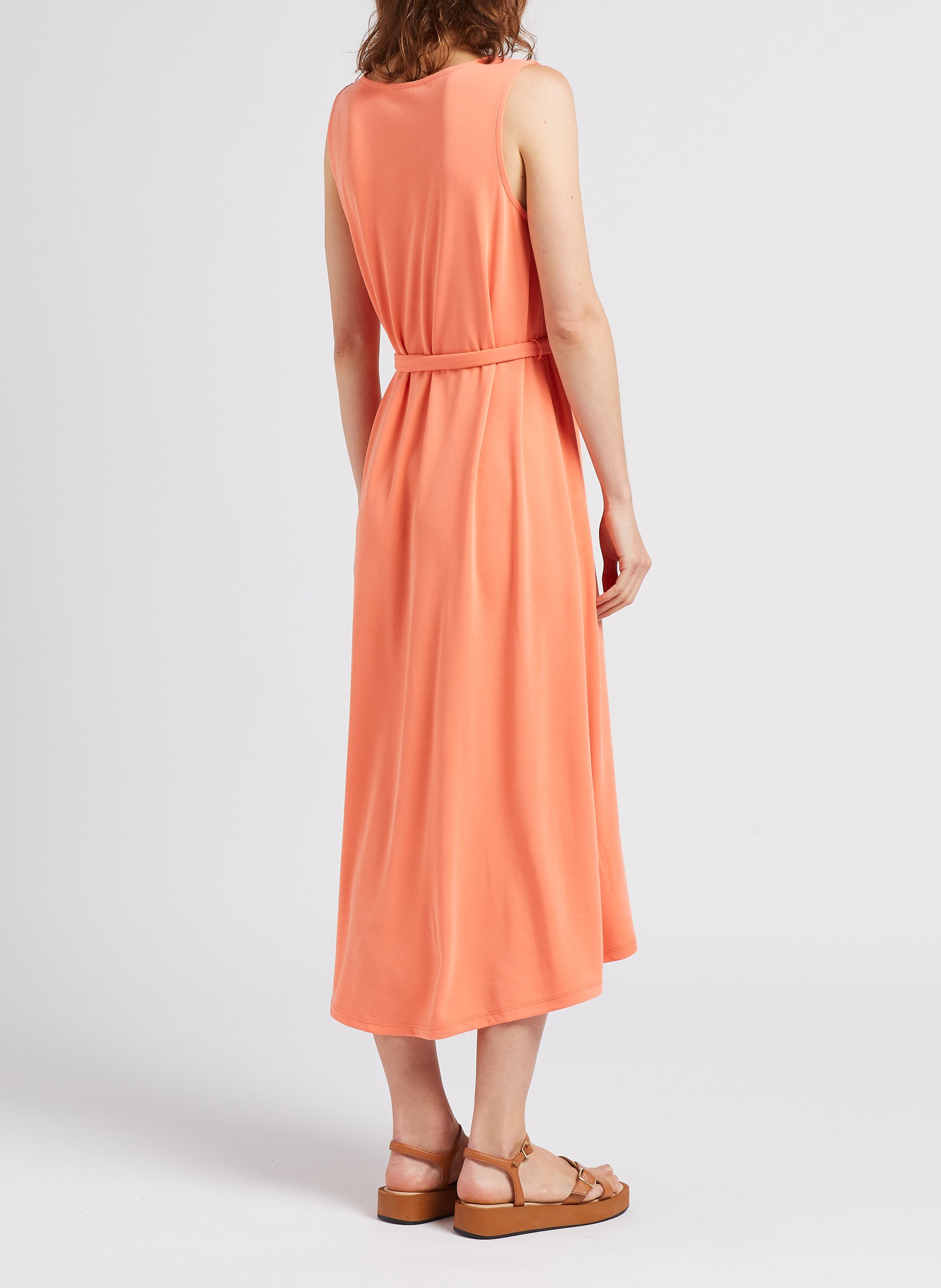 Robe col rond droite  MOSS COPENHAGEN Orange