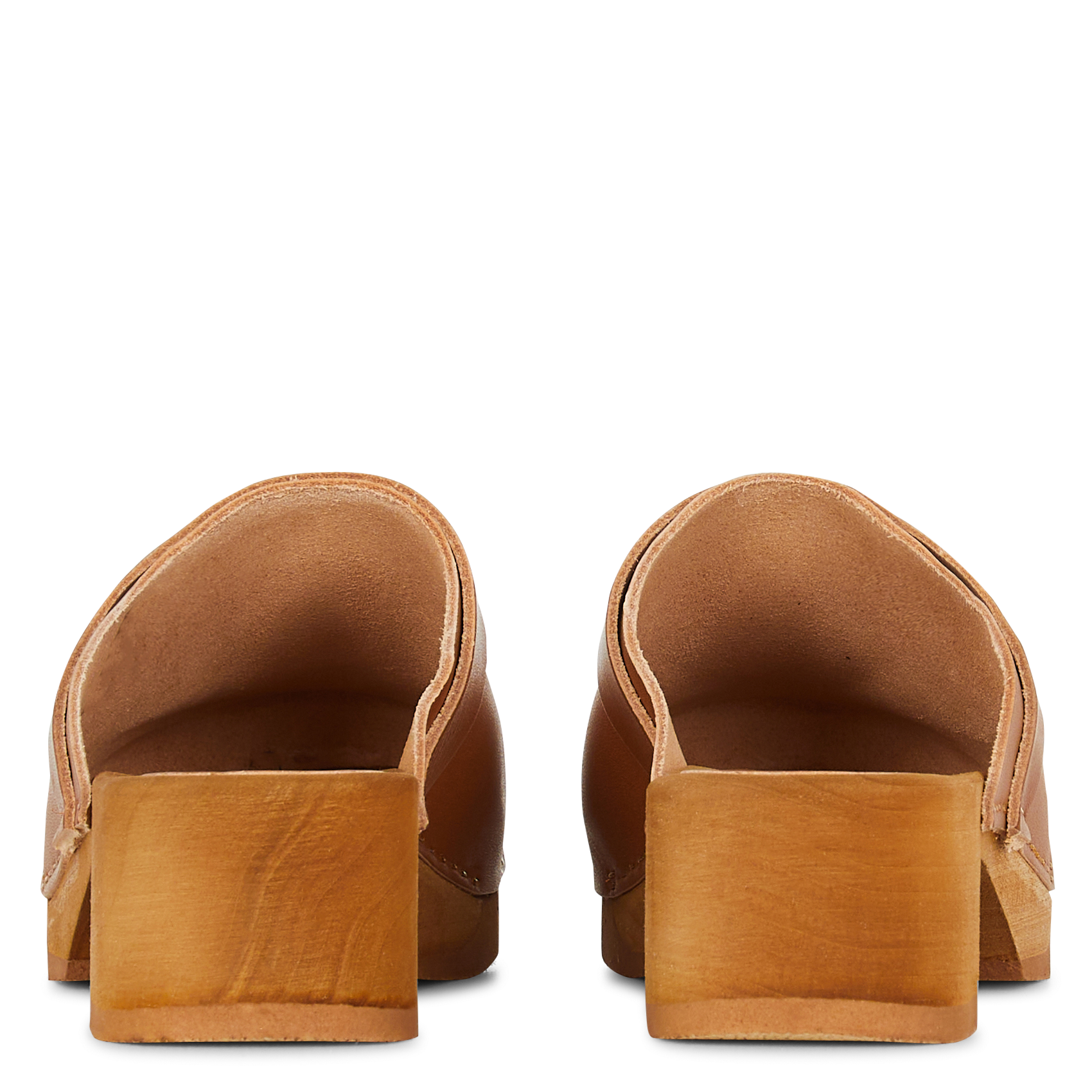 Veloursleder-Clogs mit Absatz BOSABO Braun