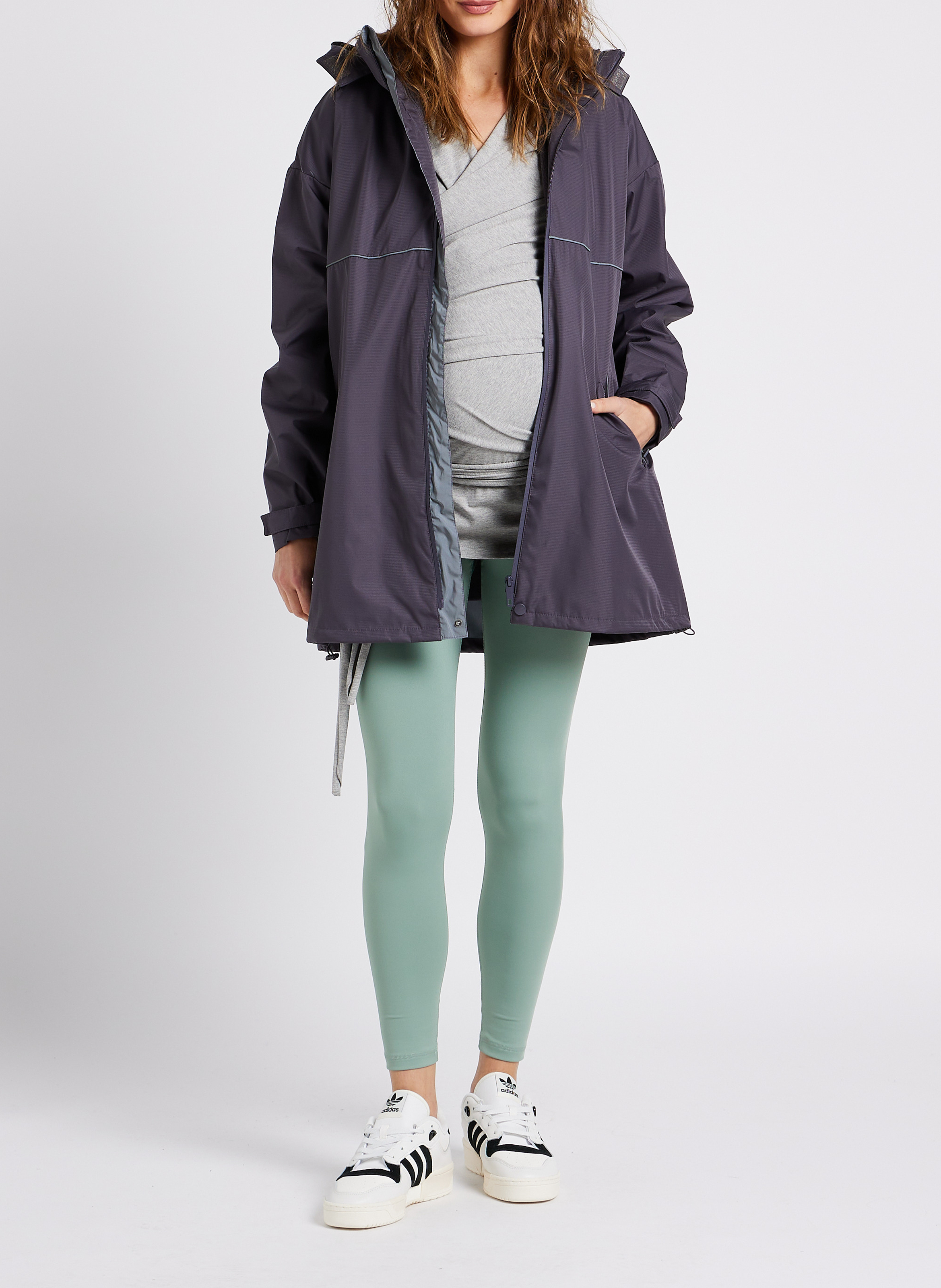 Imperméable à capuche  SERAPHINE Gris