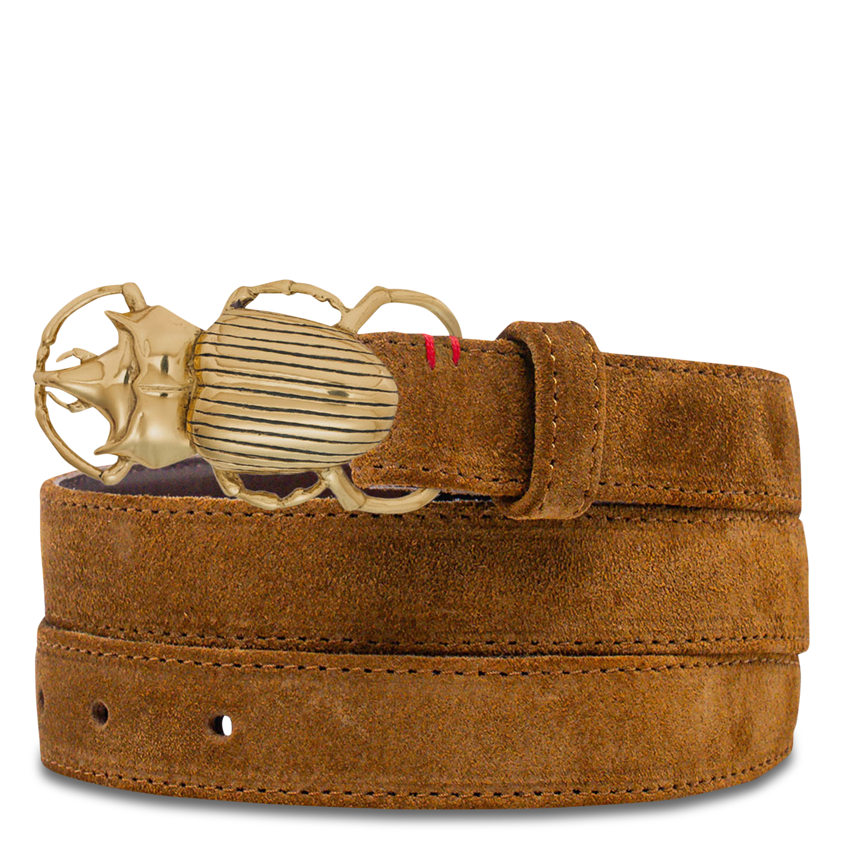 Ceinture en cuir velours CLARIS VIROT Marron