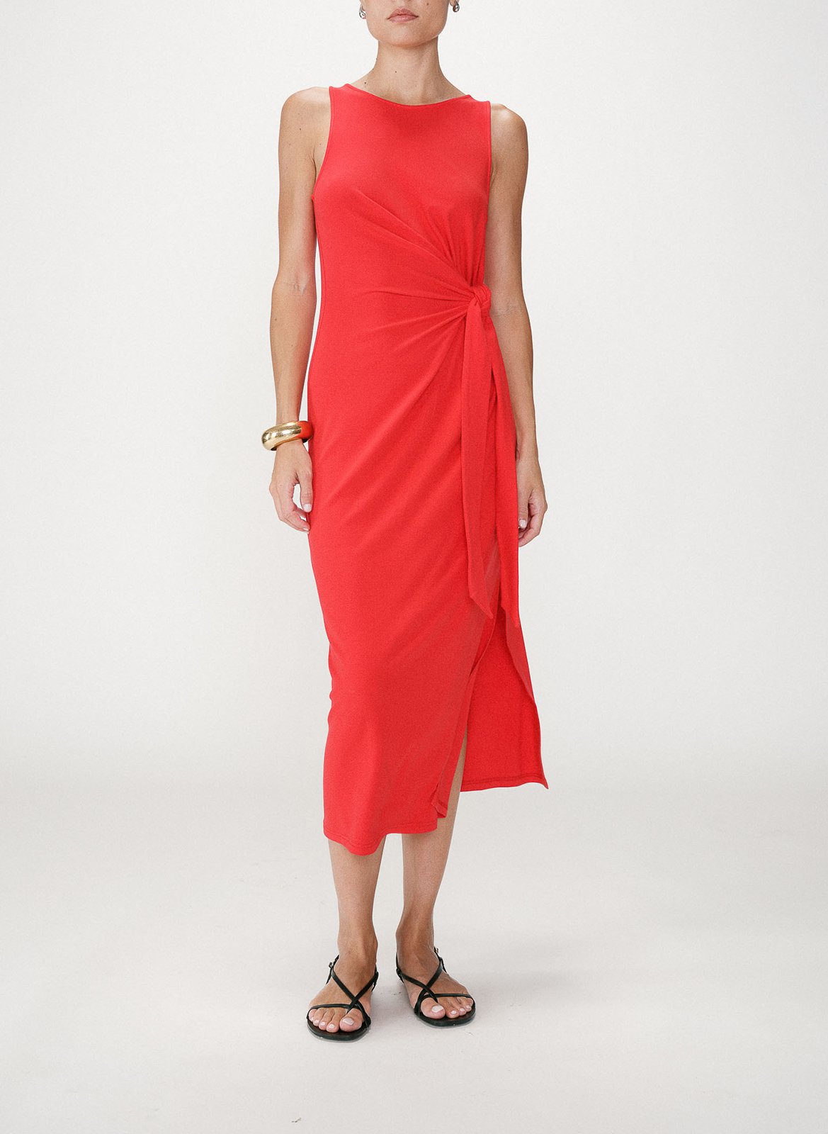 Robe midi col rond  GRACE ET MILA Rouge