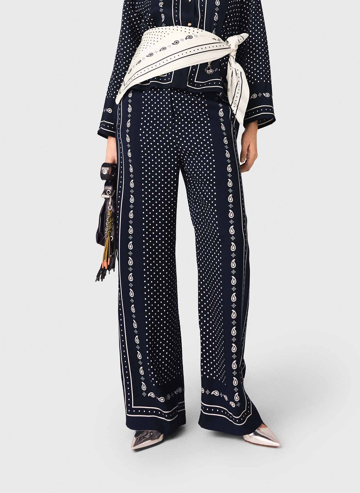 Flowing straight-cut pants MAJE Blue