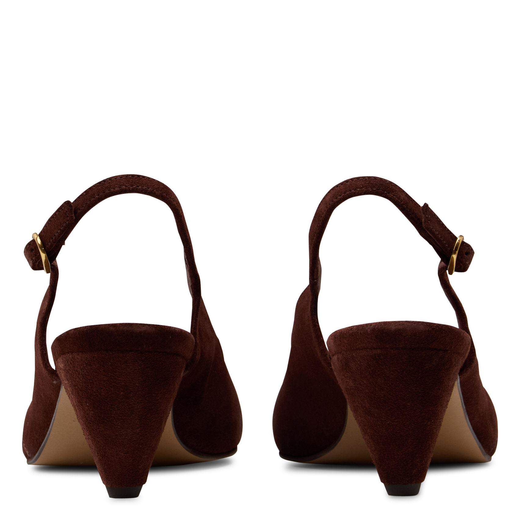 Décolleté open toe in pelle scamosciata ANONYMOUS COPENHAGEN Marrone