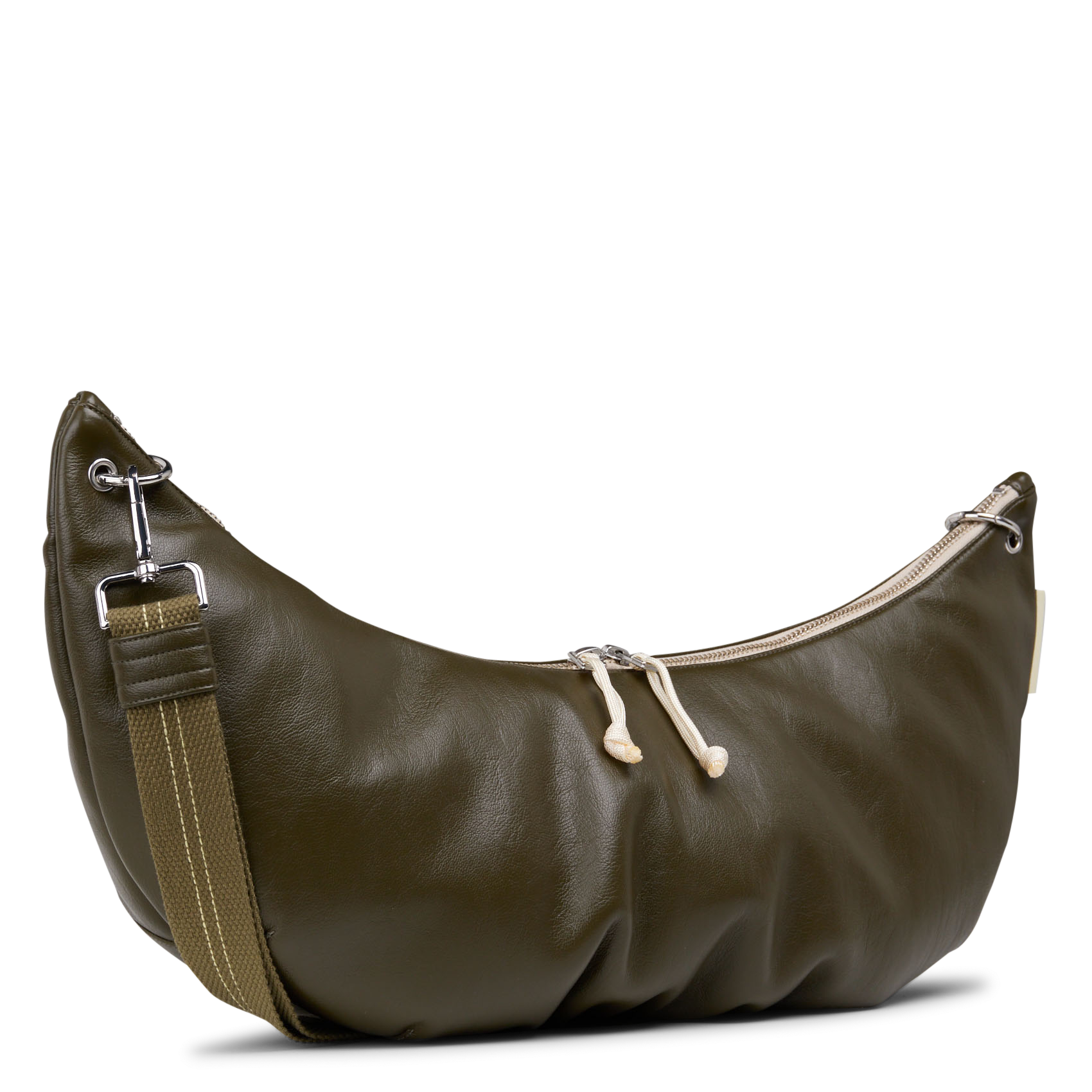 Sca schoudertas met lederlook BELLEROSE Kaki