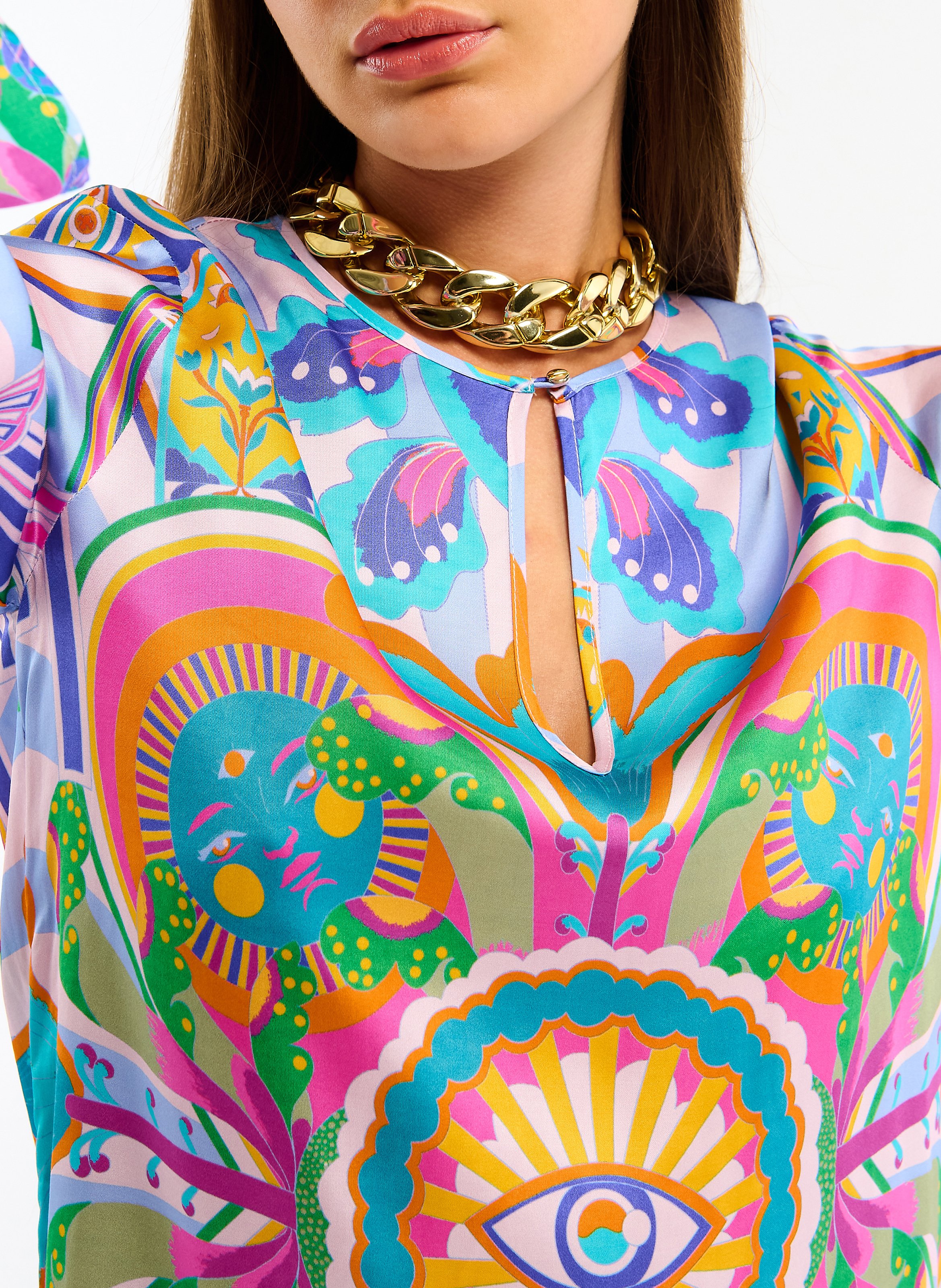 Printed dress WILD Blue