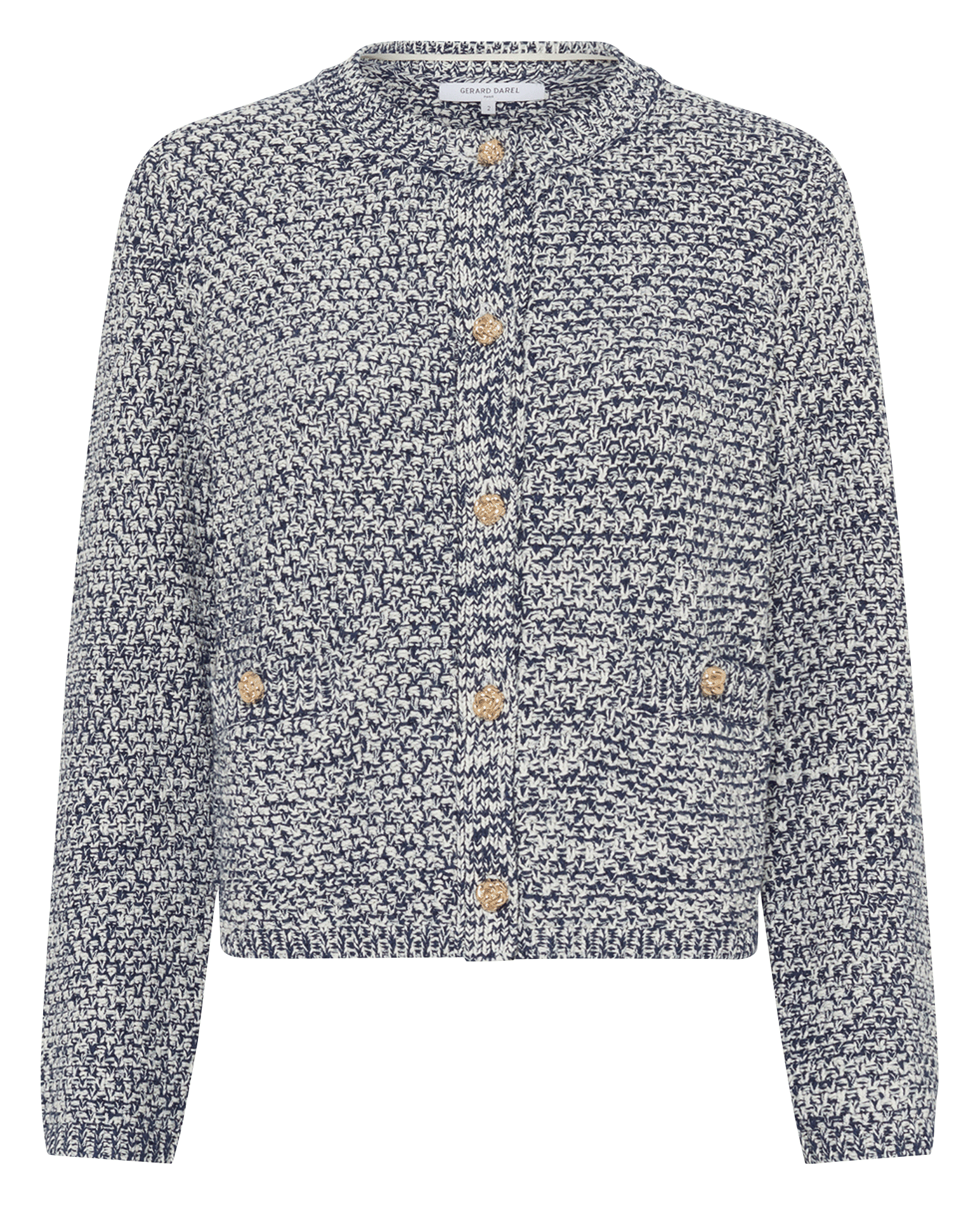 Strickjacke aus Baumwoll-Mix mit Rundhalsausschnitt GERARD DAREL Blau