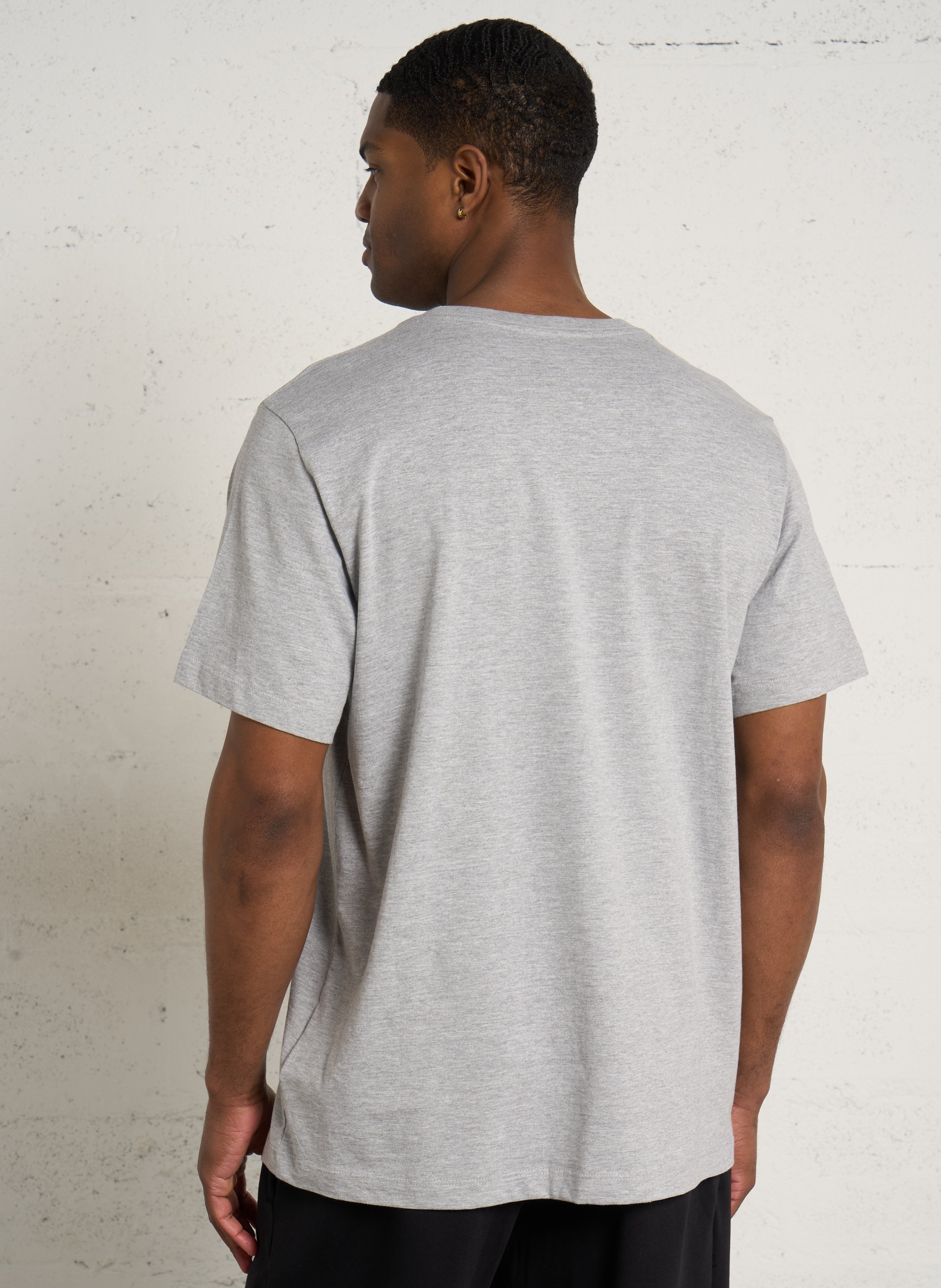 Staright embroidered round-neck cotton T-shirt THE NORTH FACE Grey