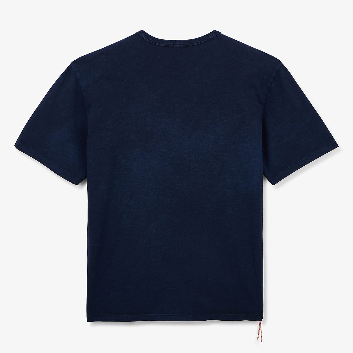 Round neck t-shirt in slub cotton jersey with pigment dye SERGE BLANCO Blue