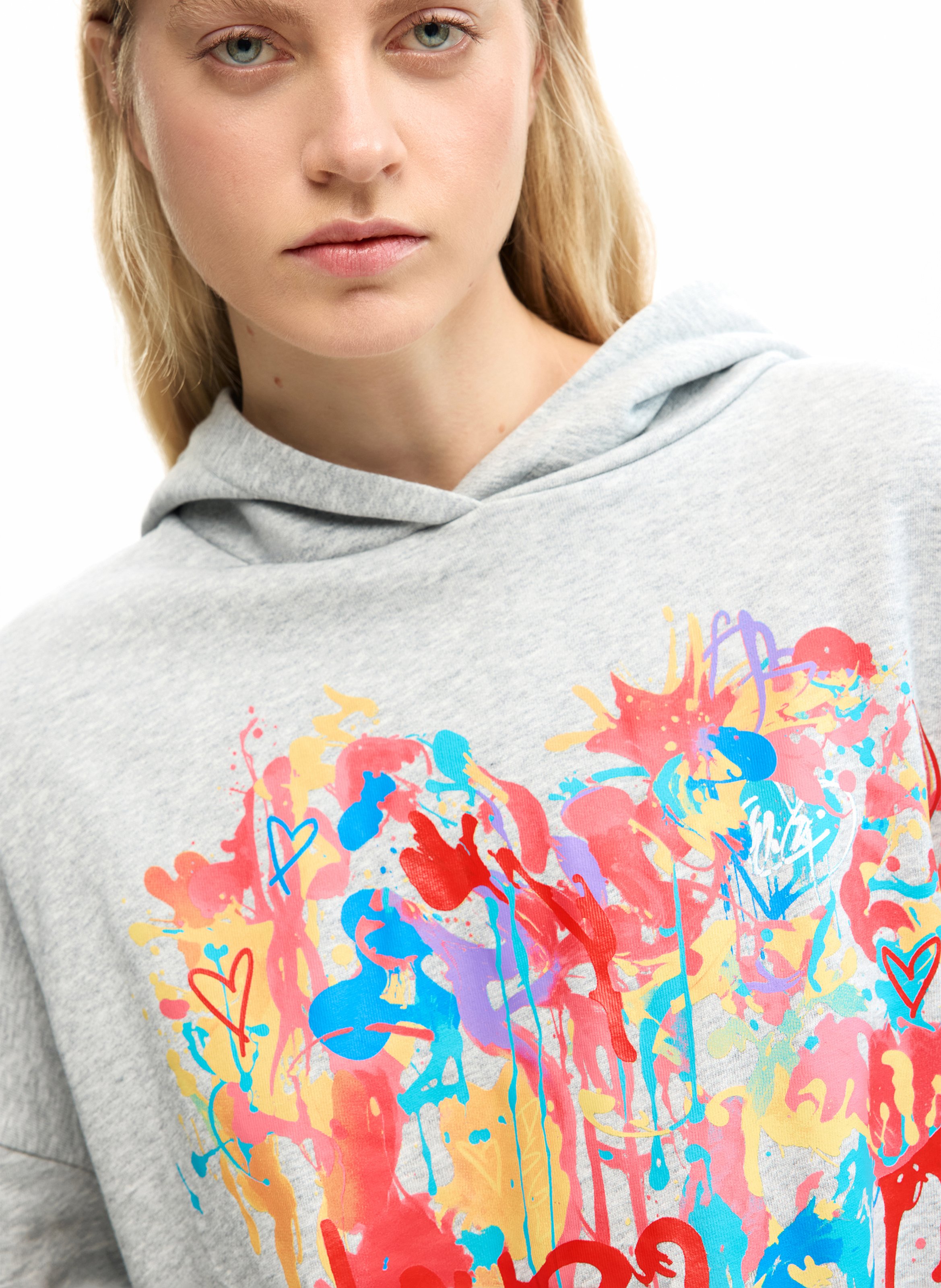 Sweat col rond imprimé  DESIGUAL Noir