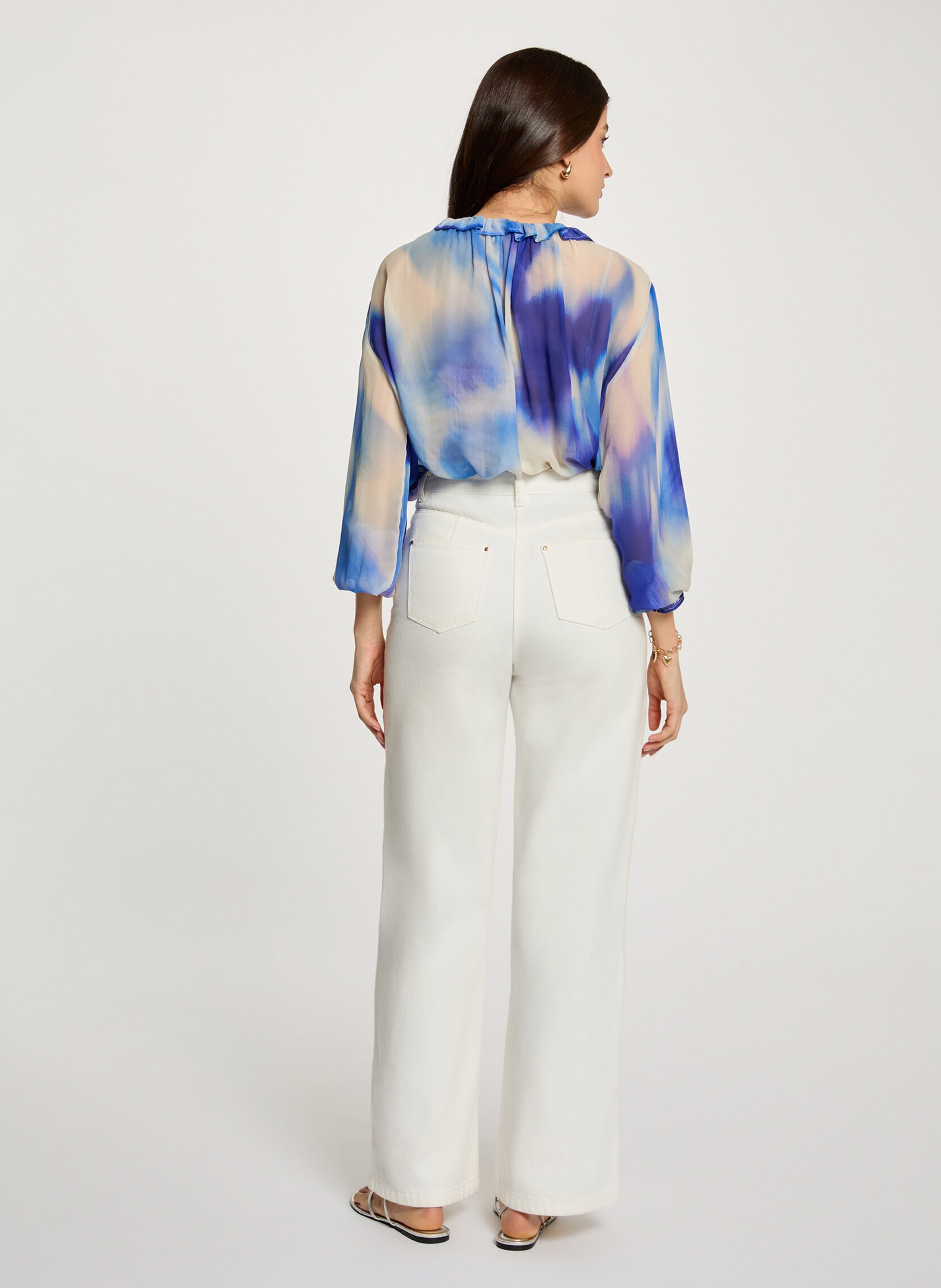 Blouse imprimée col v MORGAN Multicolore