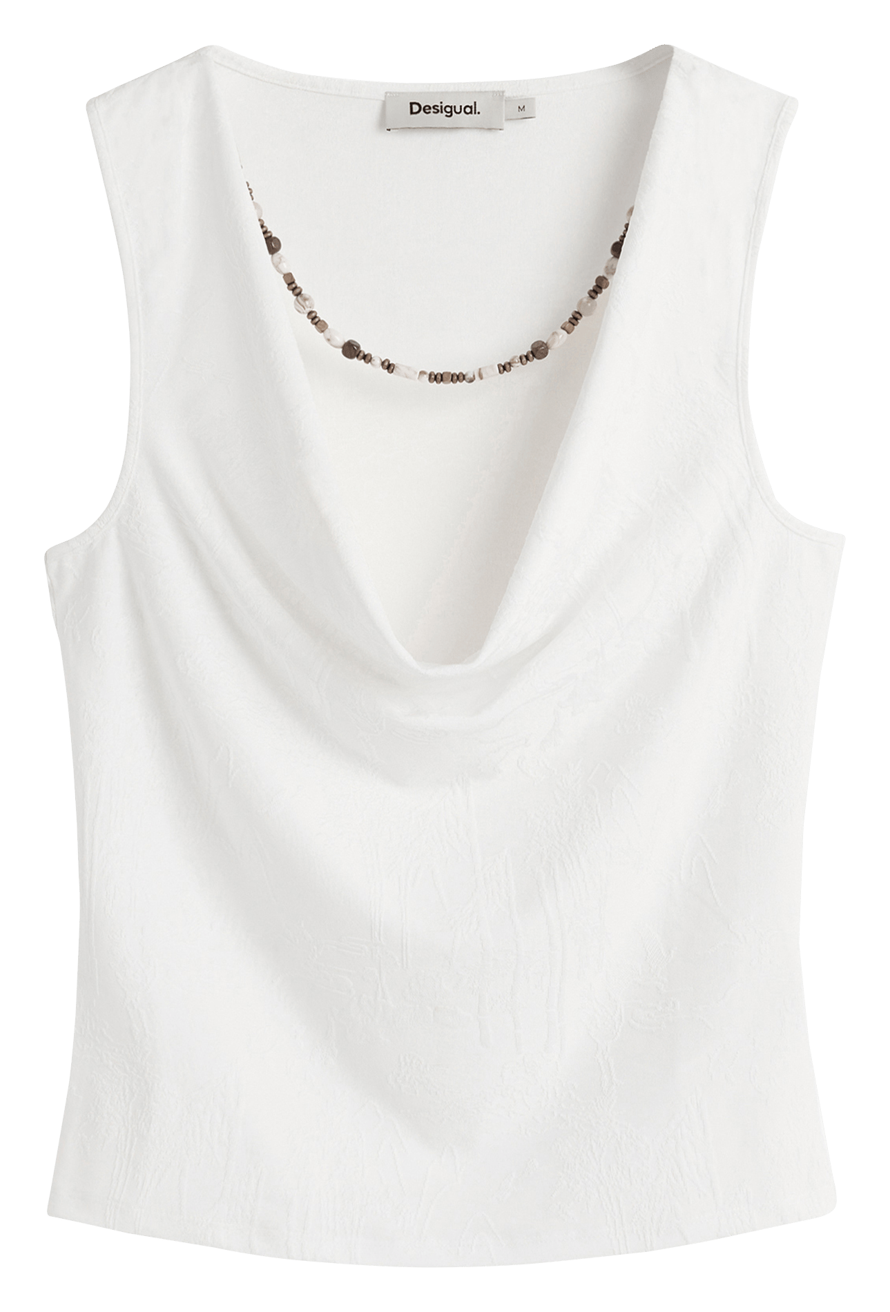 Top moulant col bénitier DESIGUAL Blanc