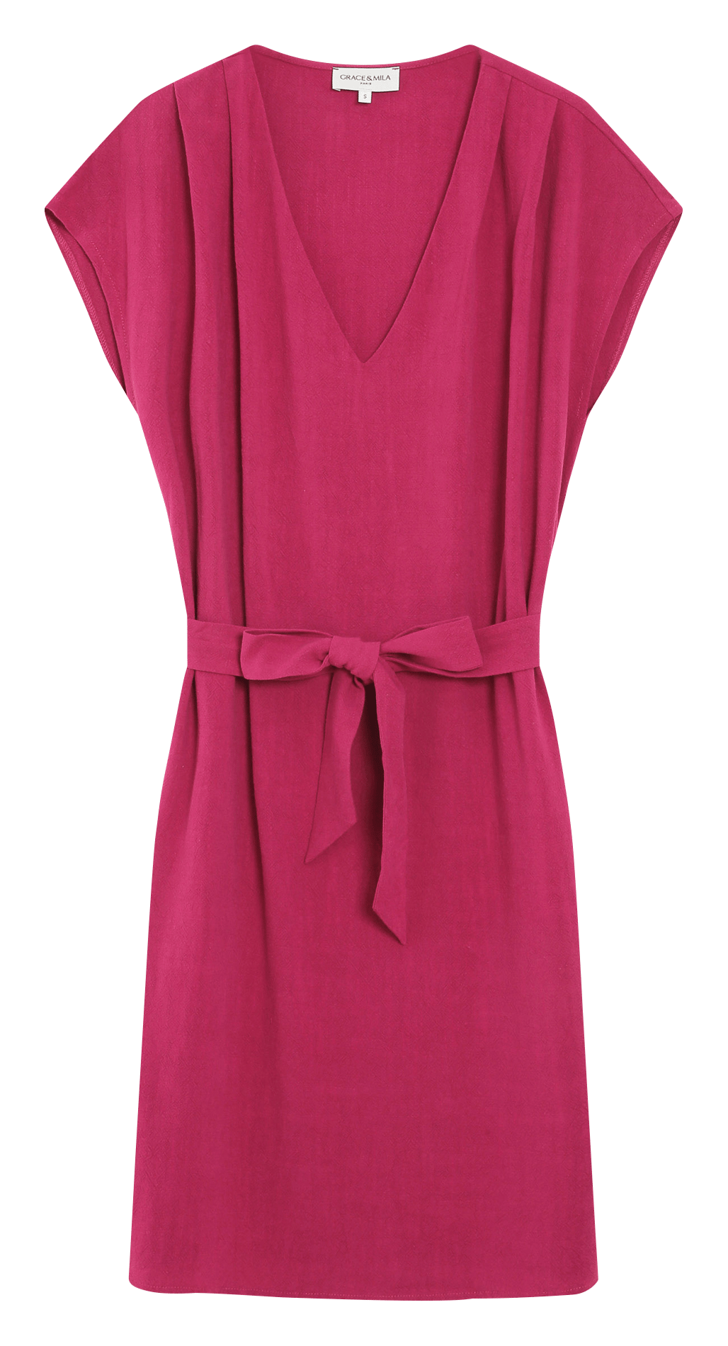 Kurzkleid aus Viskose-Mix GRACE ET MILA Rosa