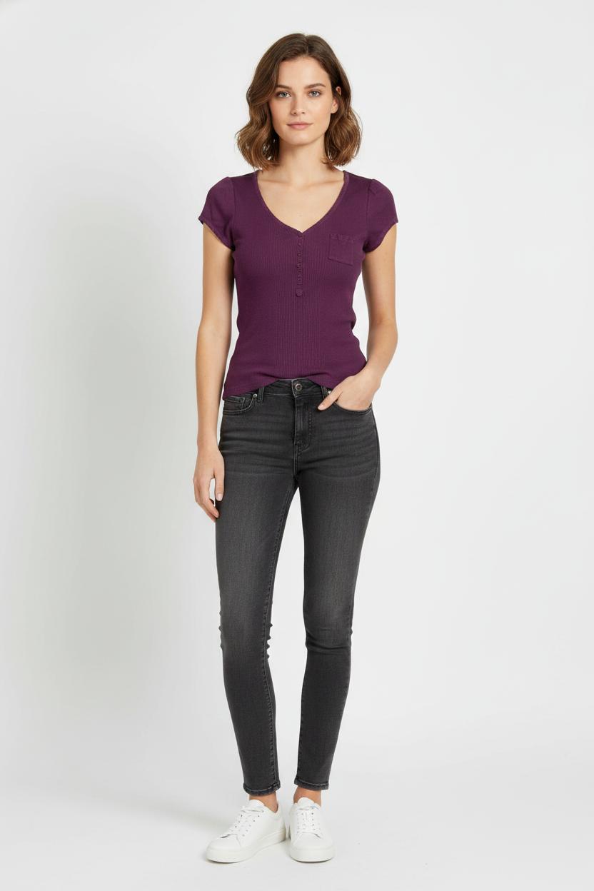 Tommy Badge T-shirt COMPTOIR DES COTONNIERS - Seconde main Purple