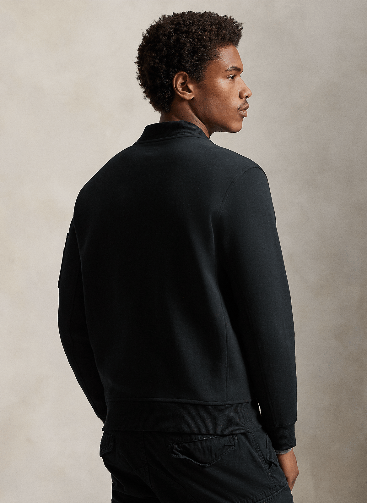 Blouson aus Baumwoll-Mix mit Rundhalsausschnitt POLO RALPH LAUREN Schwarz