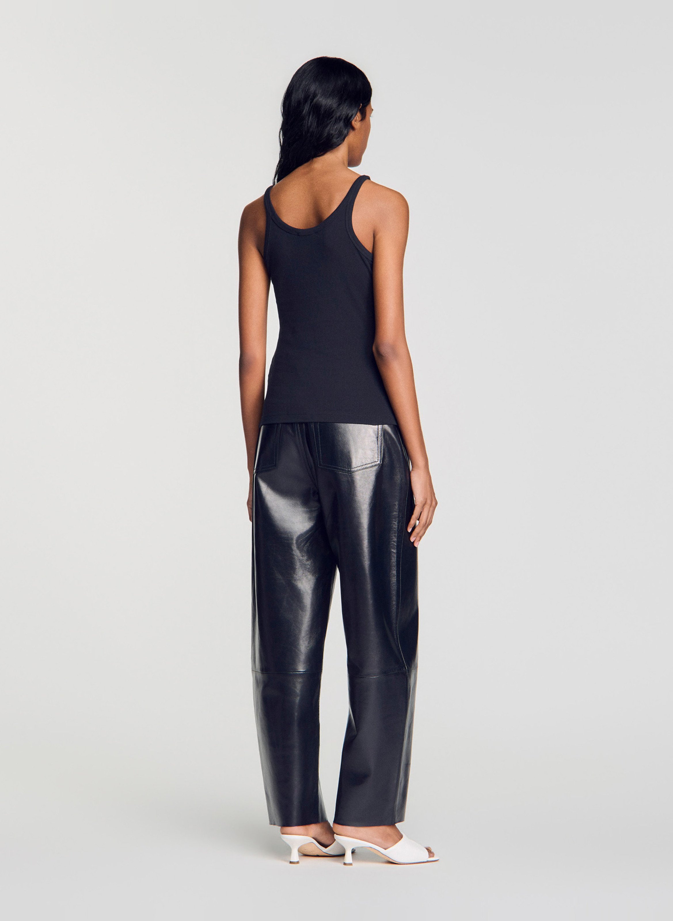 Top sans manches  SANDRO Noir