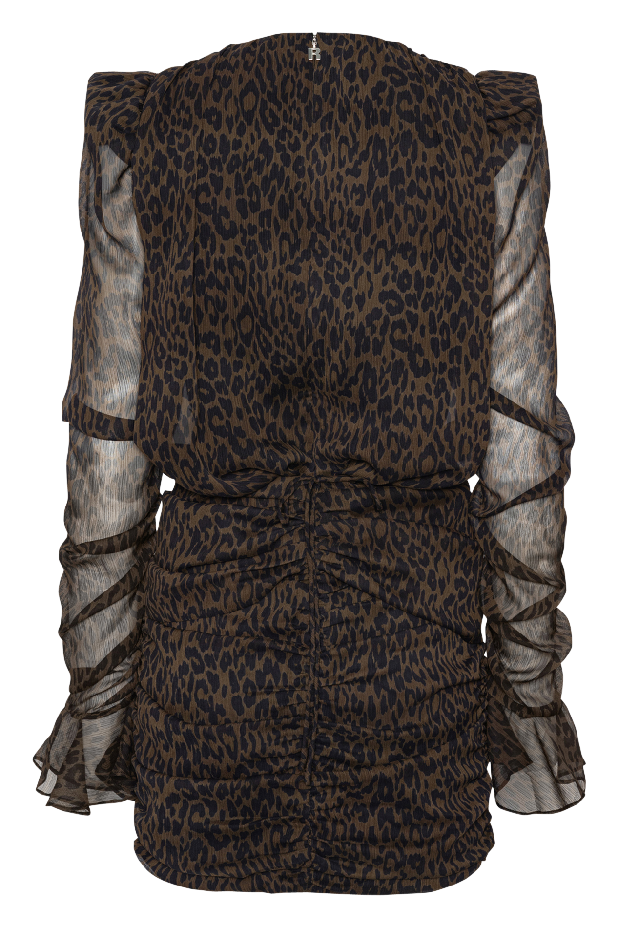 Short leopard print dress ROTATE Brown