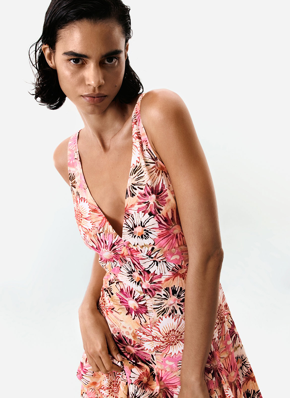 Robe courte imprimée DESIGUAL Rouge
