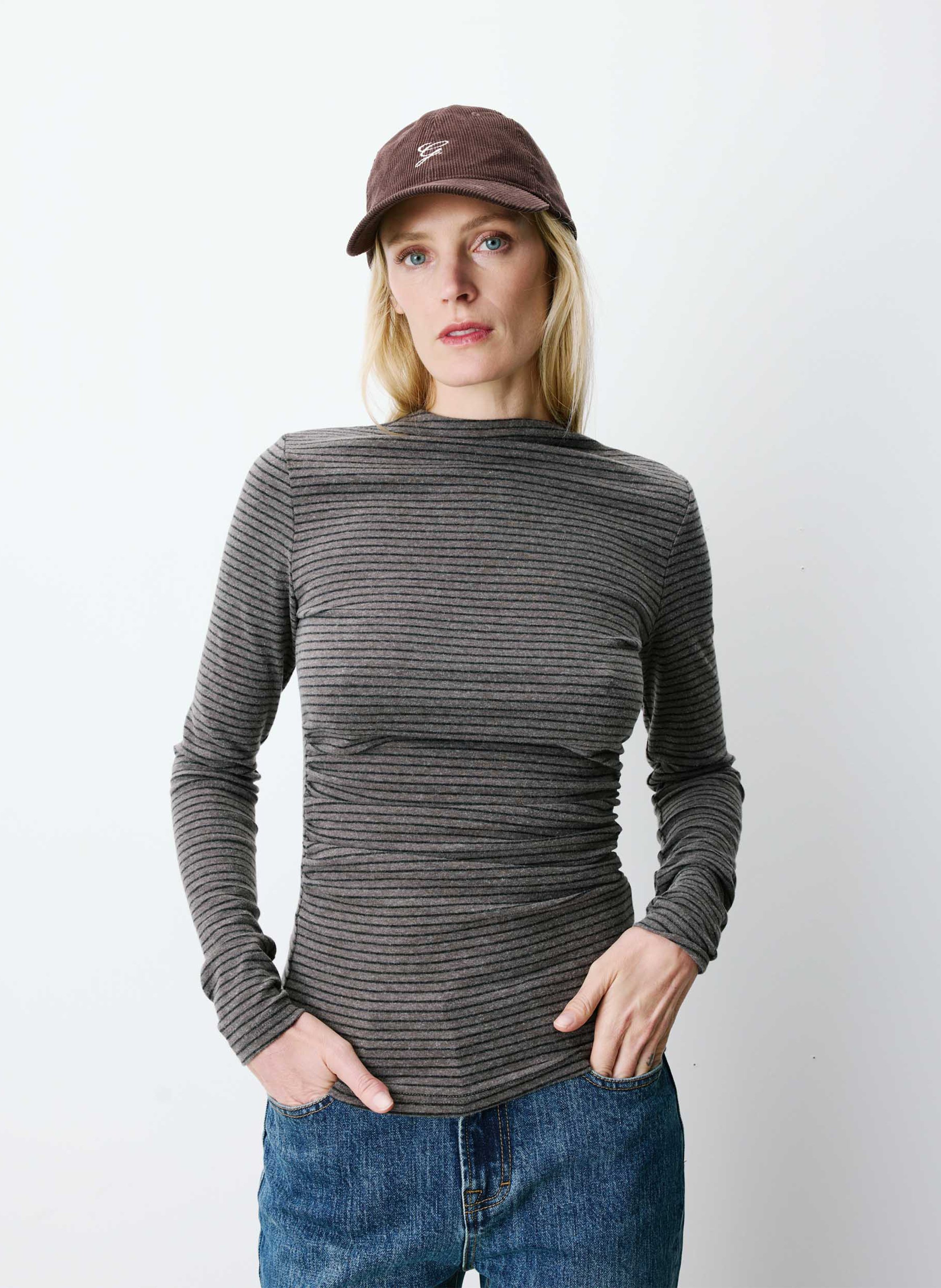 T-shirt manches longues moulant GRACE ET MILA Noir