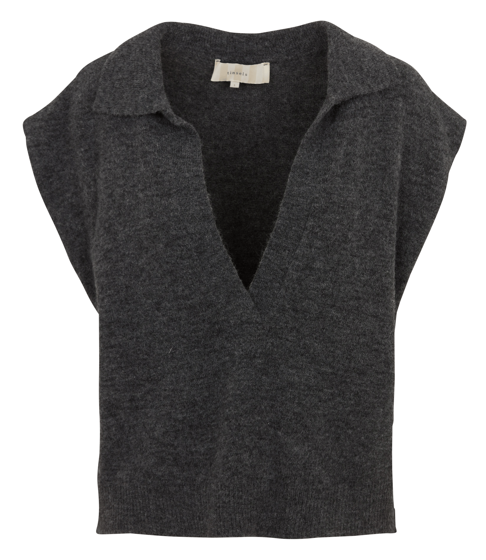 Deep-V two-tone sweater TINSELS