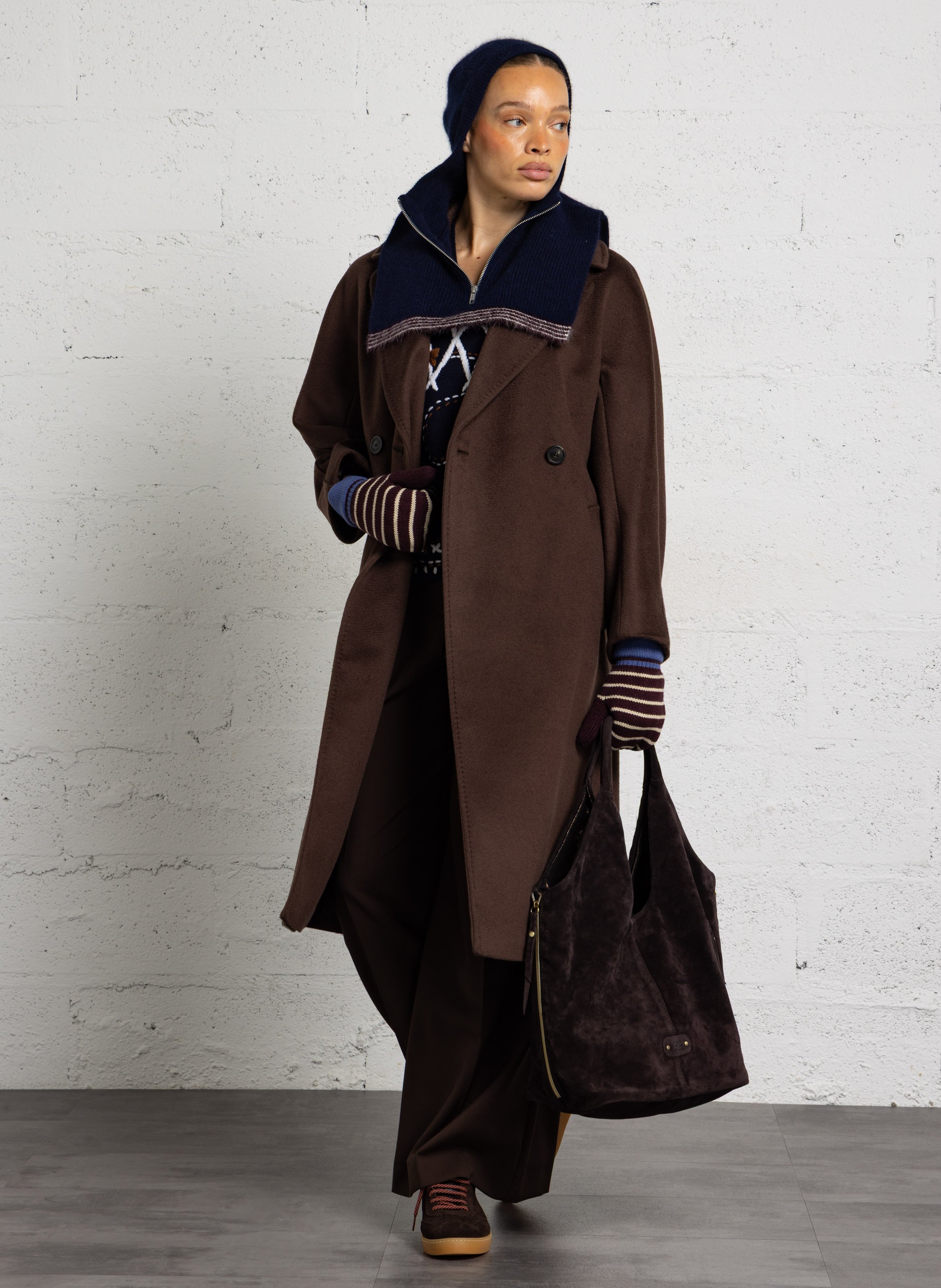Wool tailored trousers MAX MARA WEEK END Brown