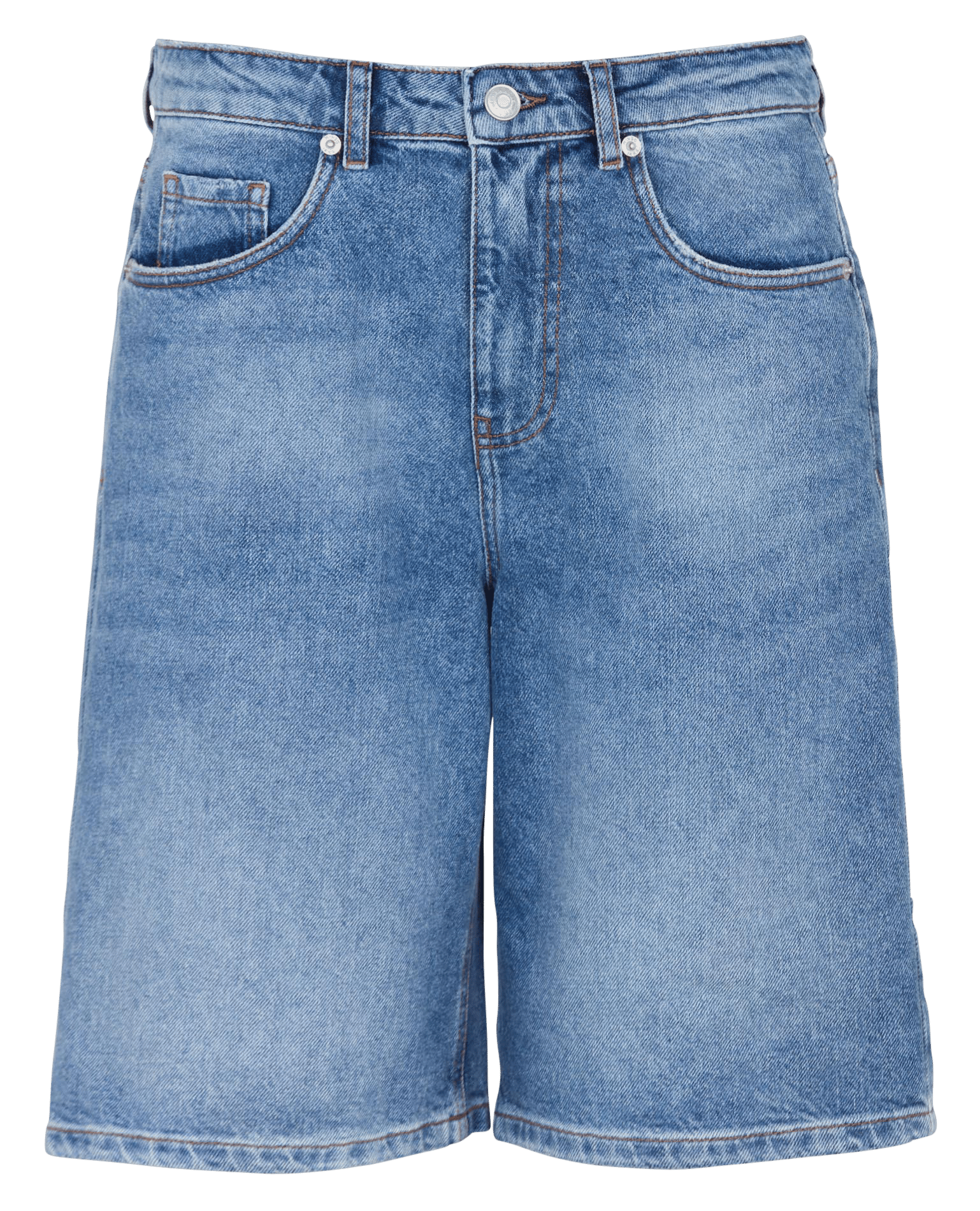 Wijde bermudashort van katoendenim IKKS Blauw