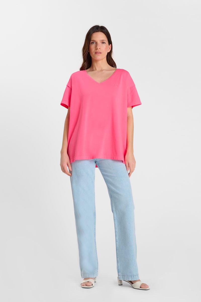 V-neck T-shirt LE TEMPS DES CERISES Pink