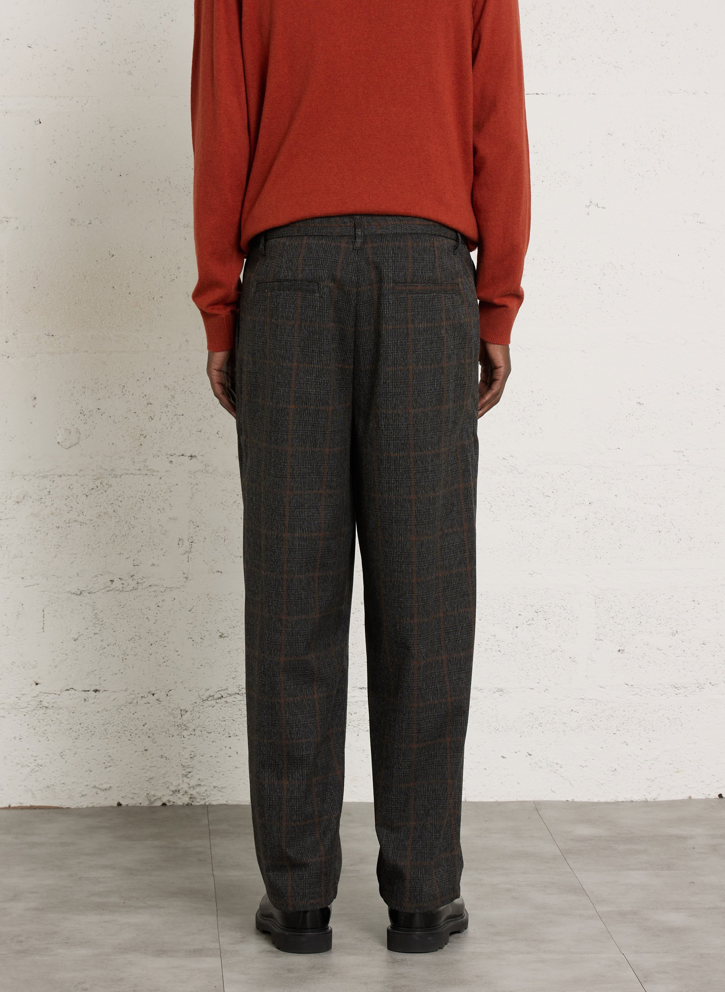 Wide-leg checked pants IMPERIAL Black