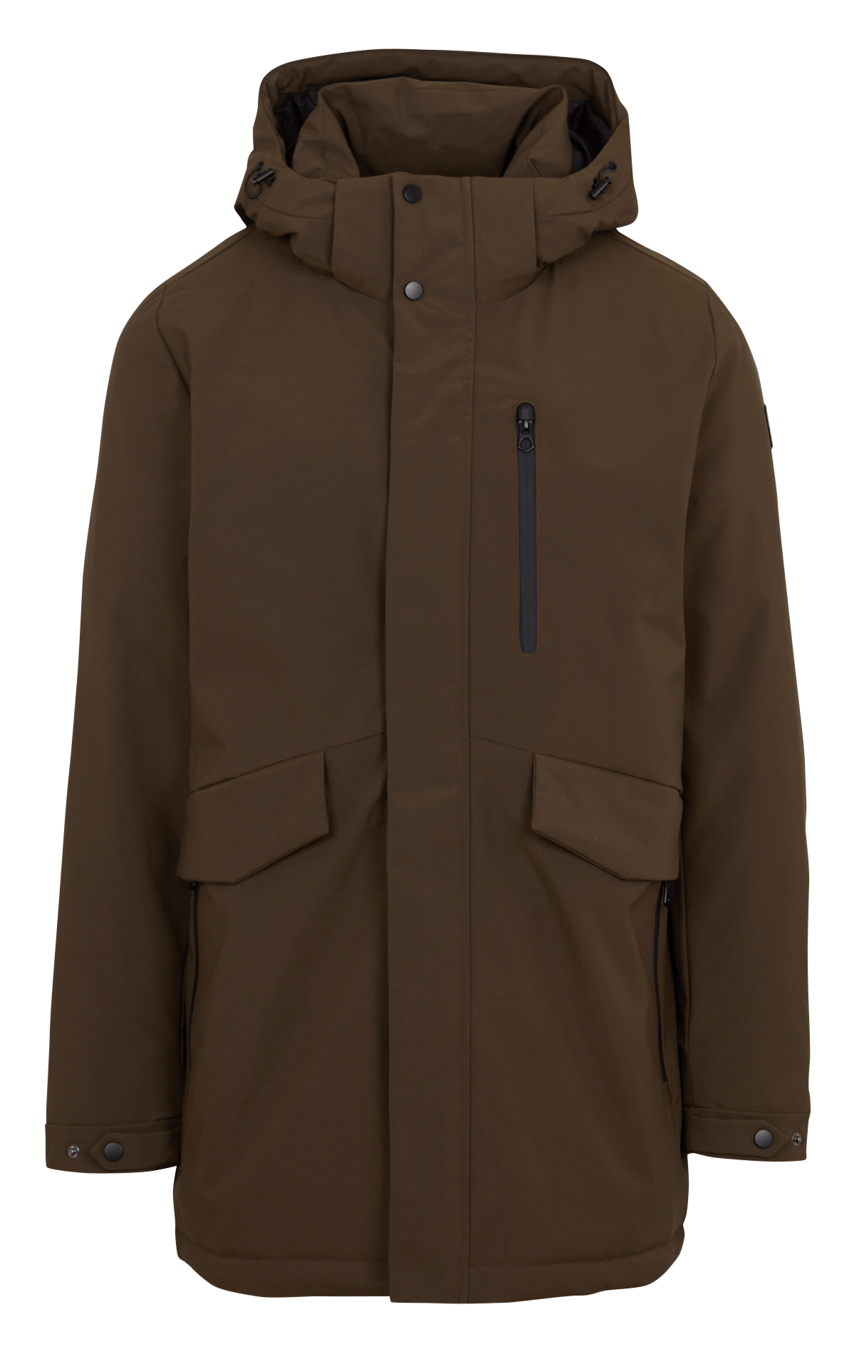 Gerade geschnittener Parka mit Kapuze LE TEMPS DES CERISES Braun