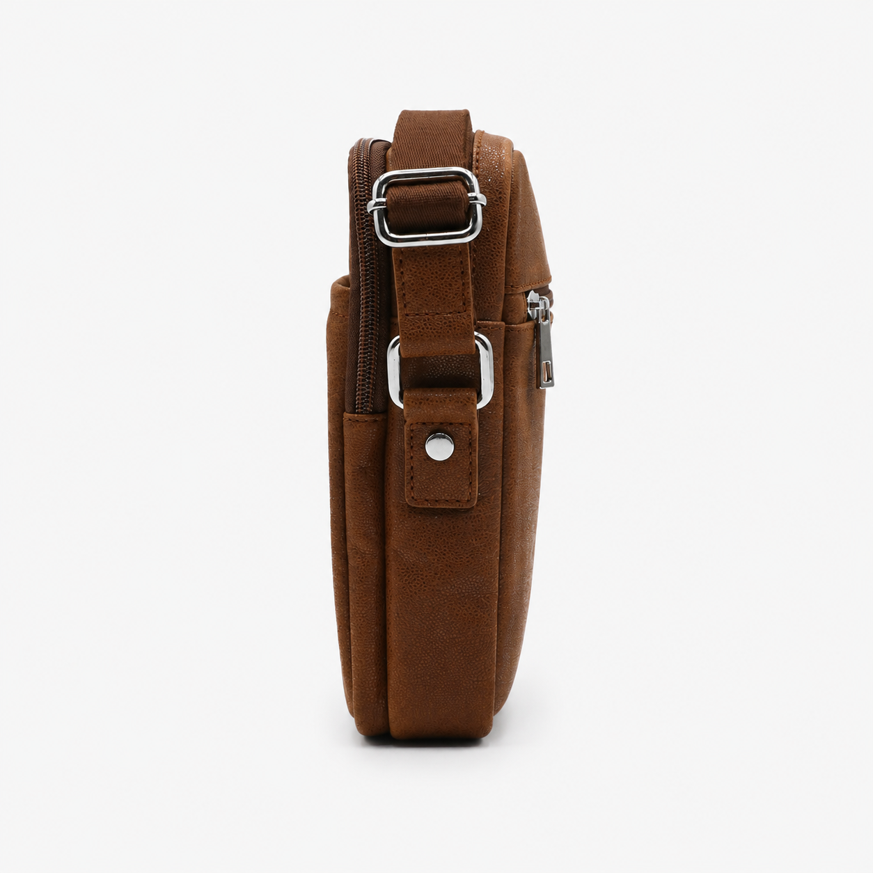 Brooklyn cognac goat leather crossbody bag SERGE BLANCO Brown